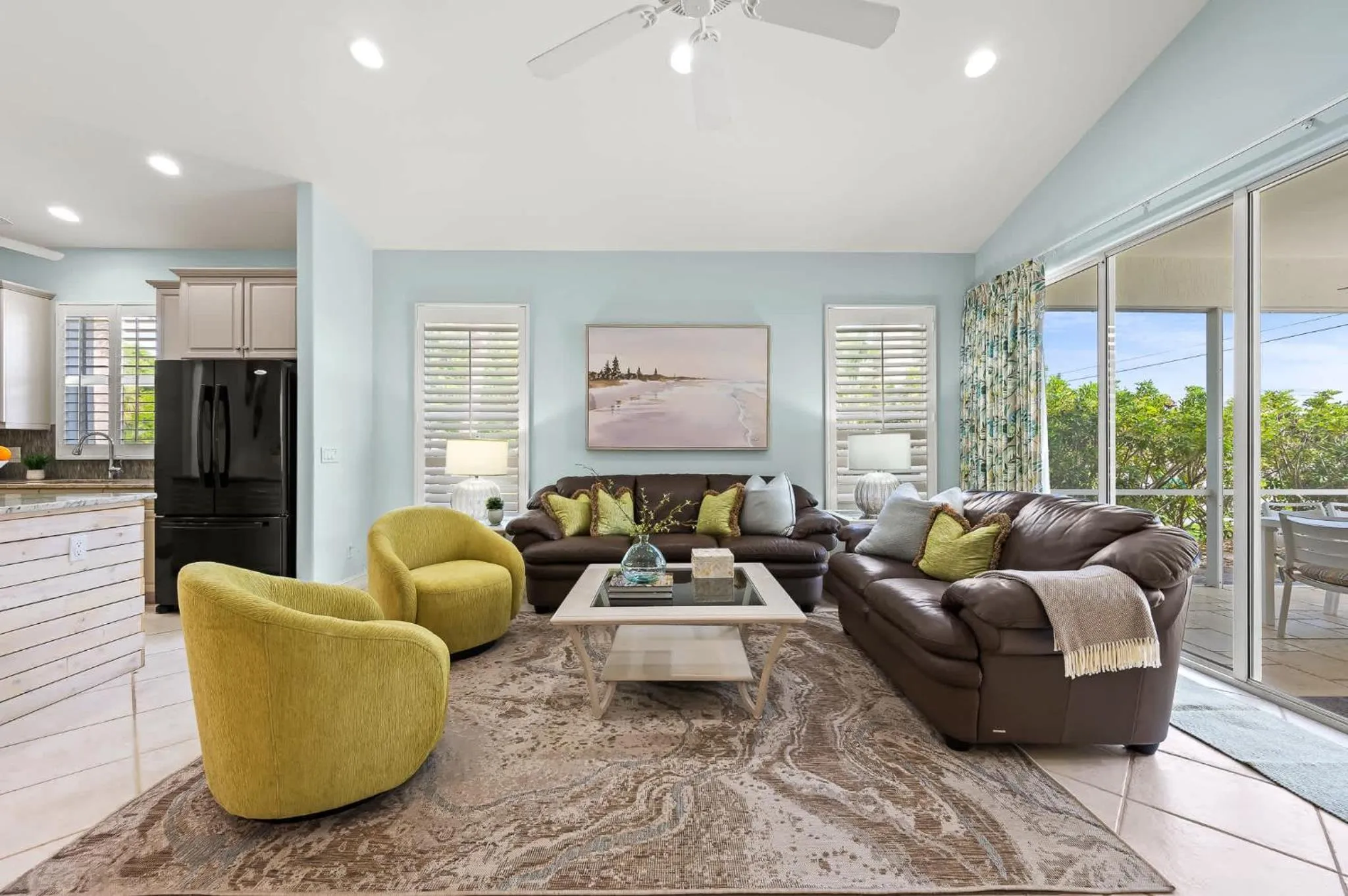 Living room in Neapolitan Vacation Rental