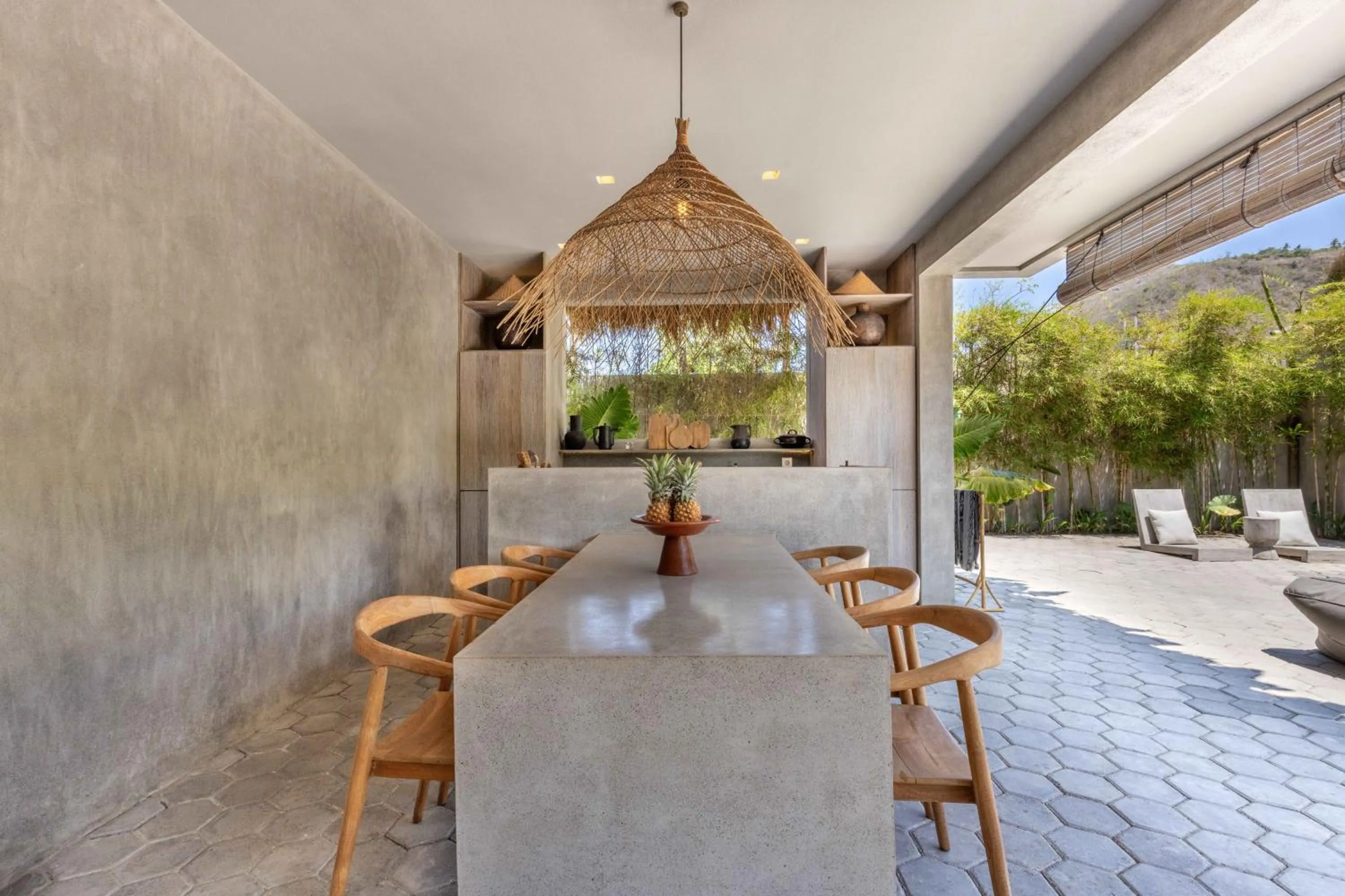Dining area in The Konkret Lombok