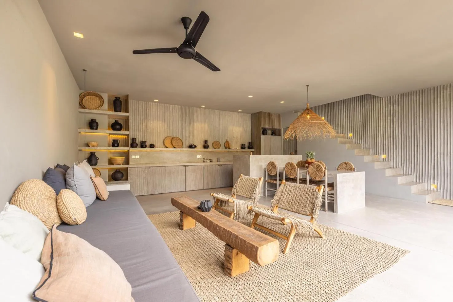 Living room in The Konkret Lombok