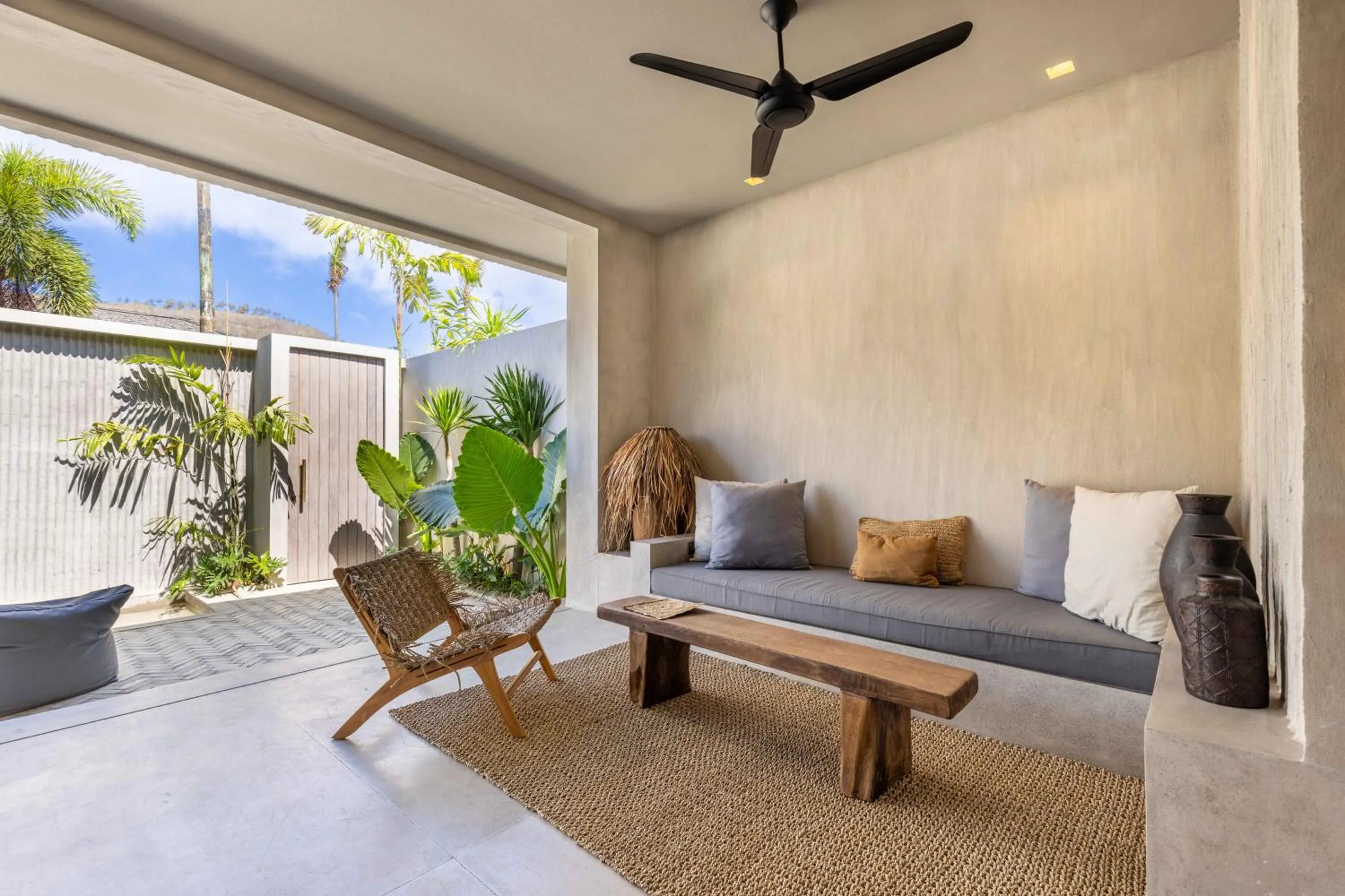 Seating area in The Konkret Lombok