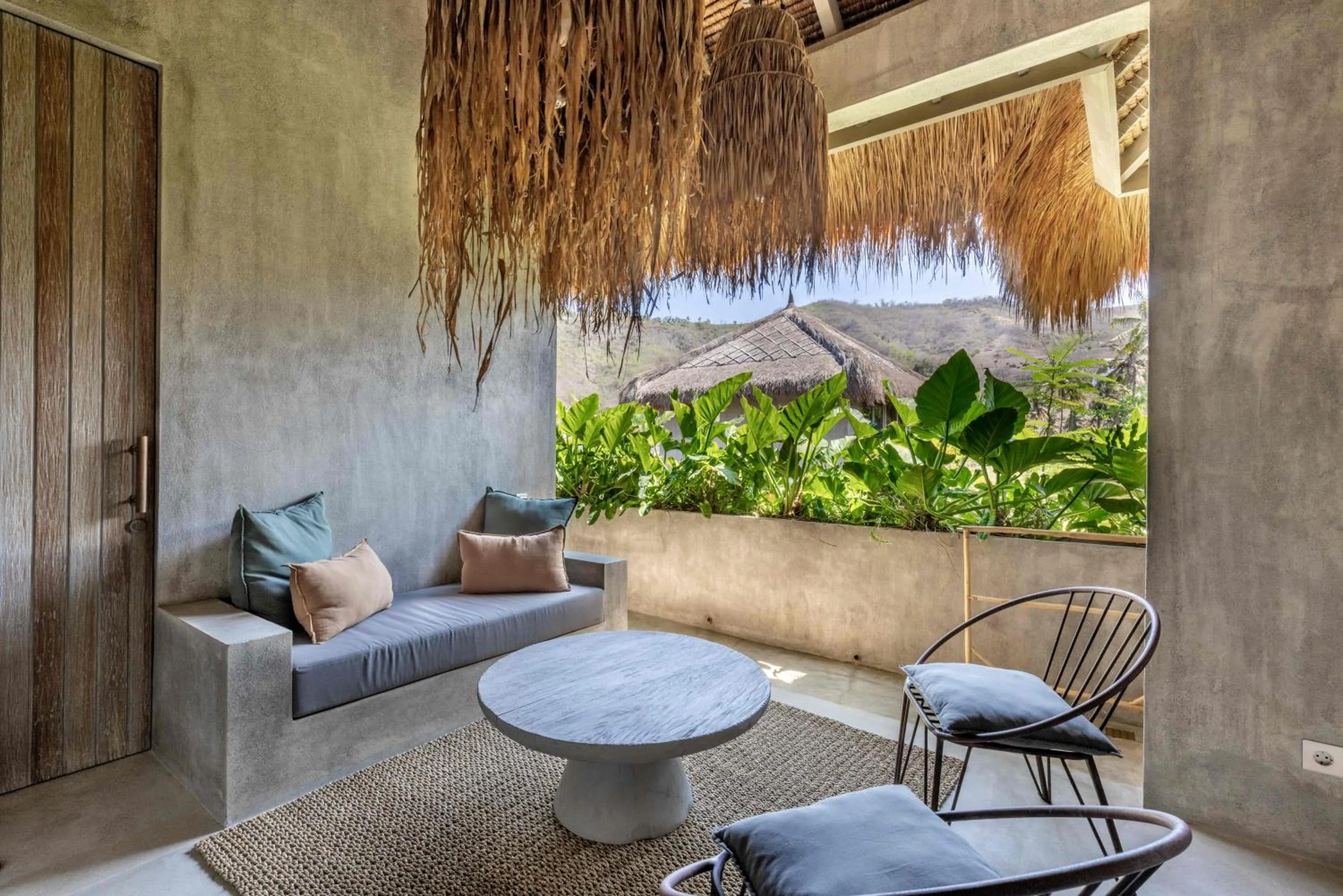 Seating area in The Konkret Lombok