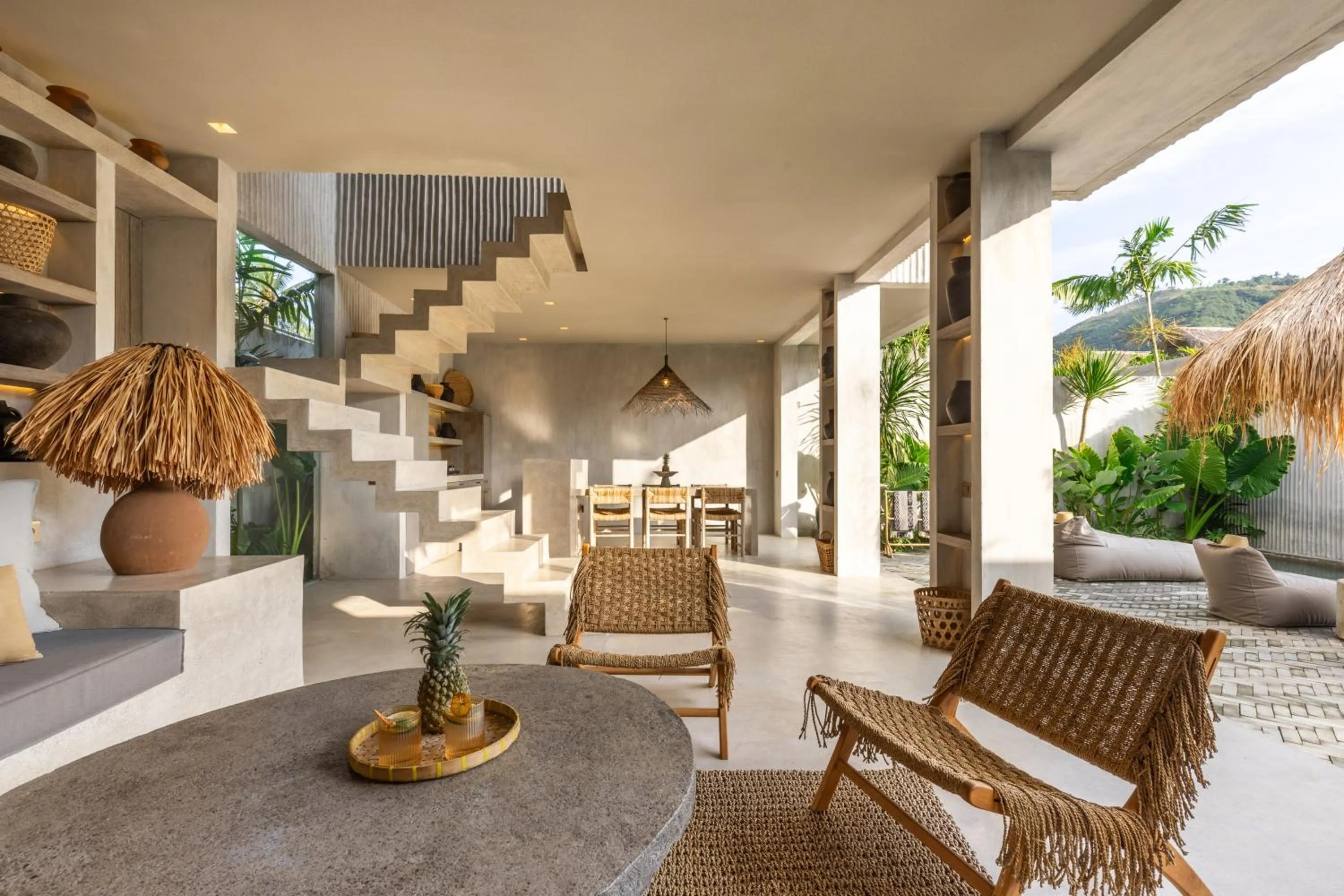 Seating area in The Konkret Lombok