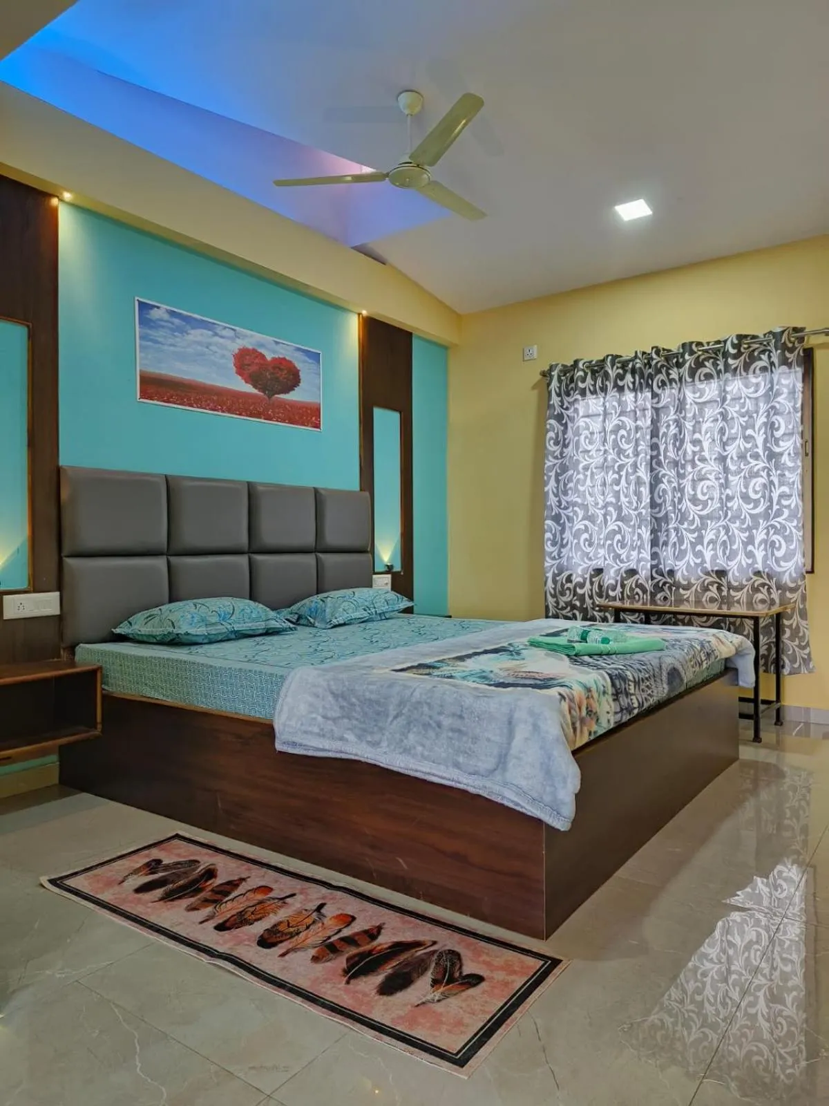 Bed in Hotel Nakshatra Resort