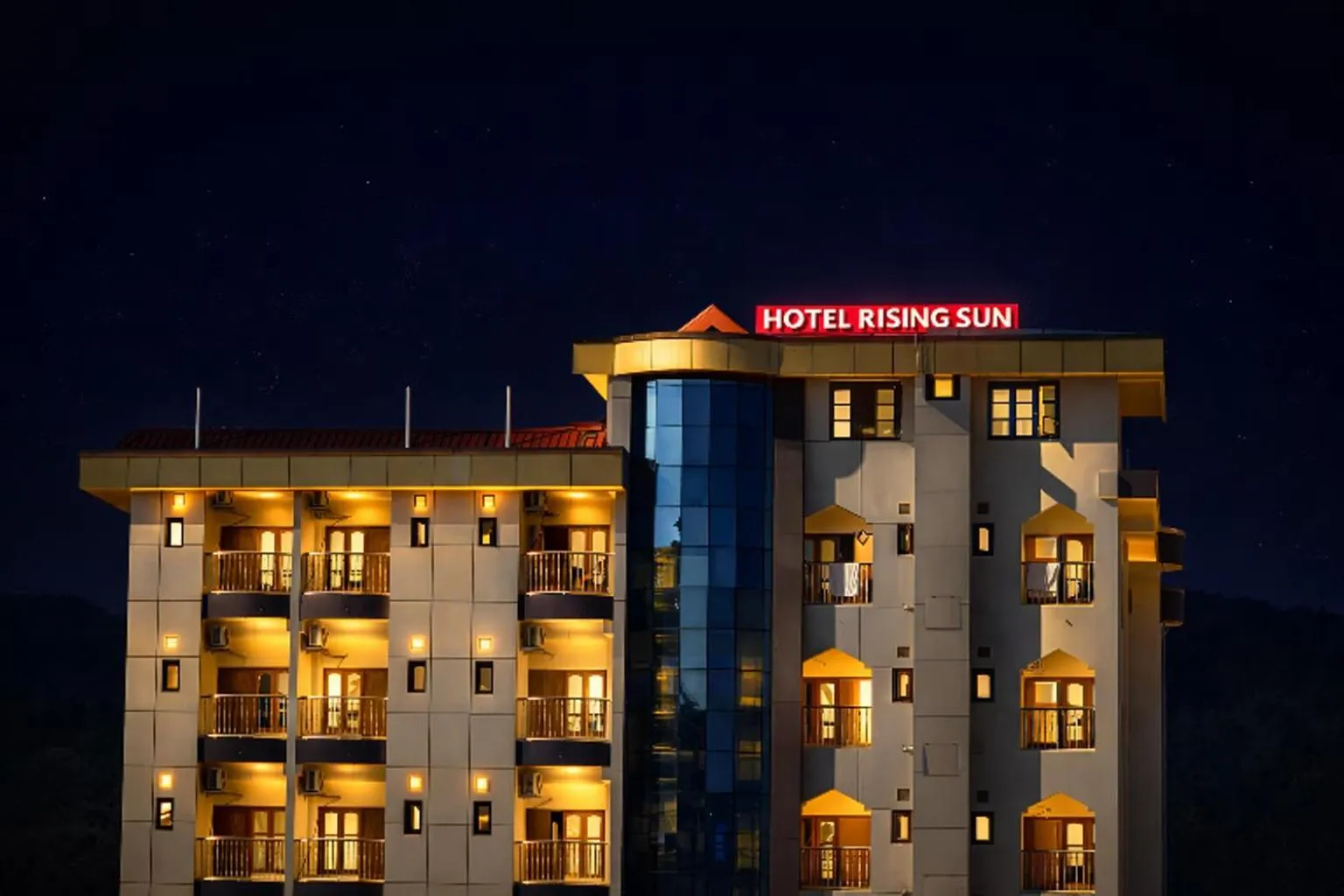Property building in Hotel Rising Sun