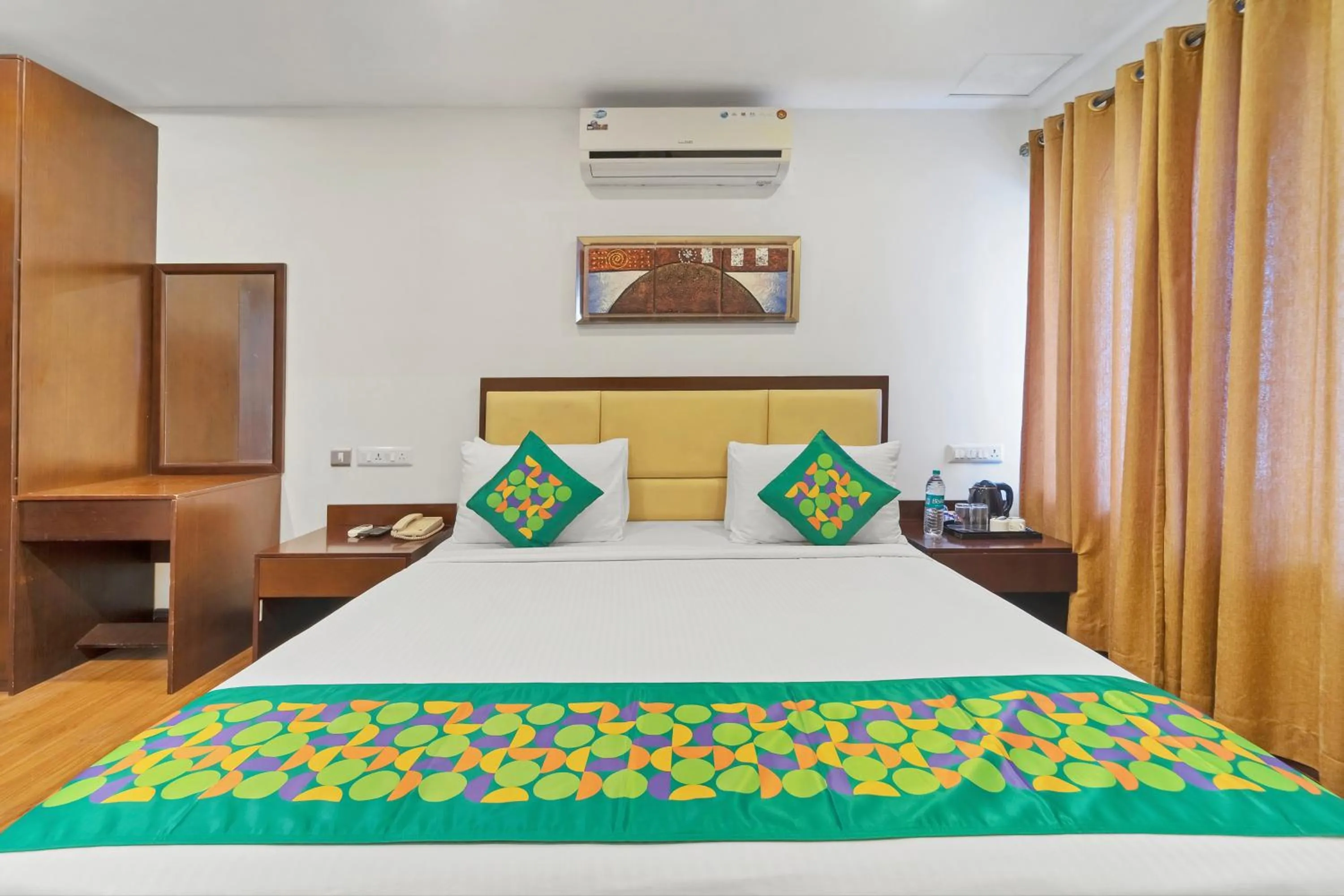 Bedroom, Bed in Treebo Adrak