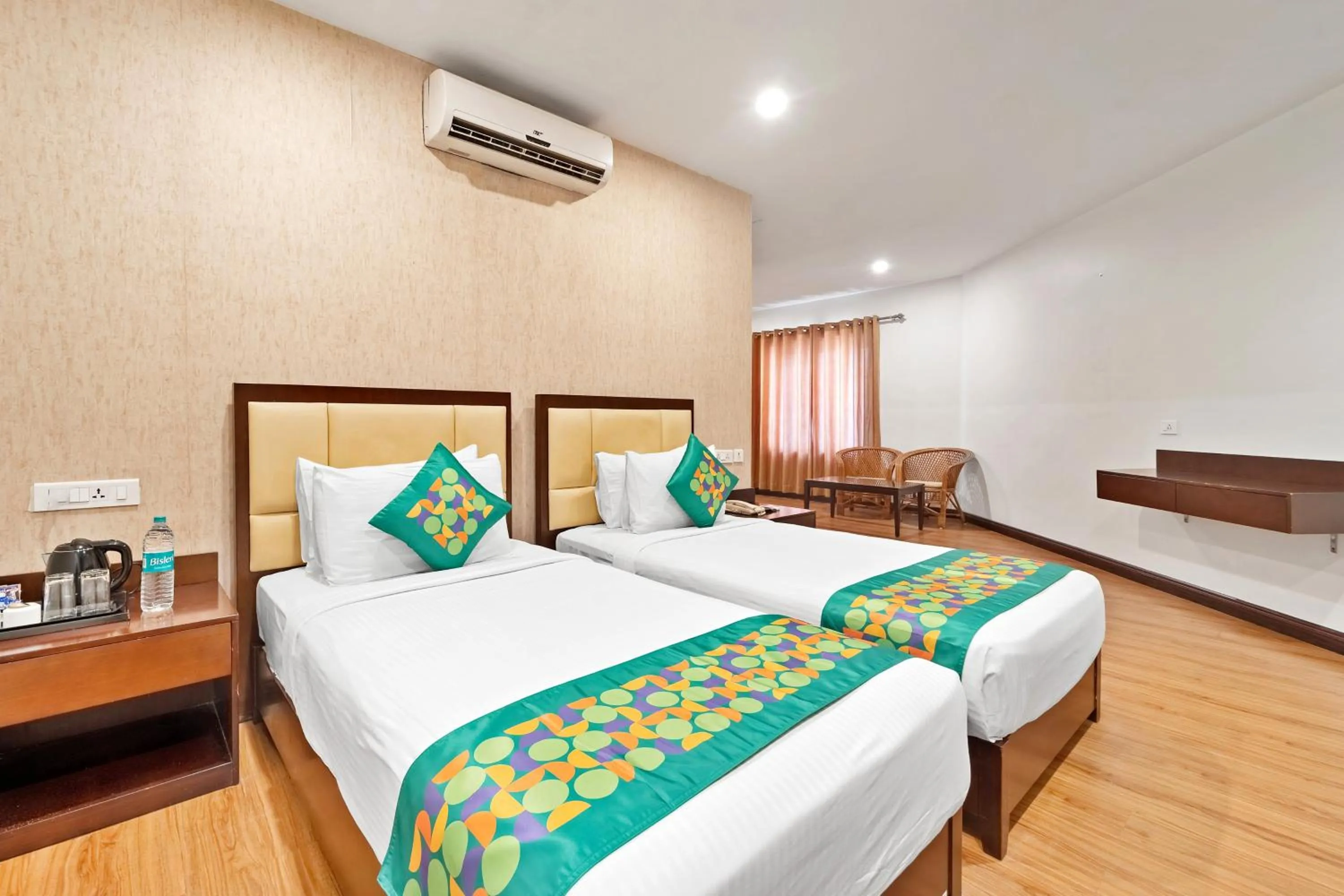 Bedroom, Bed in Treebo Adrak