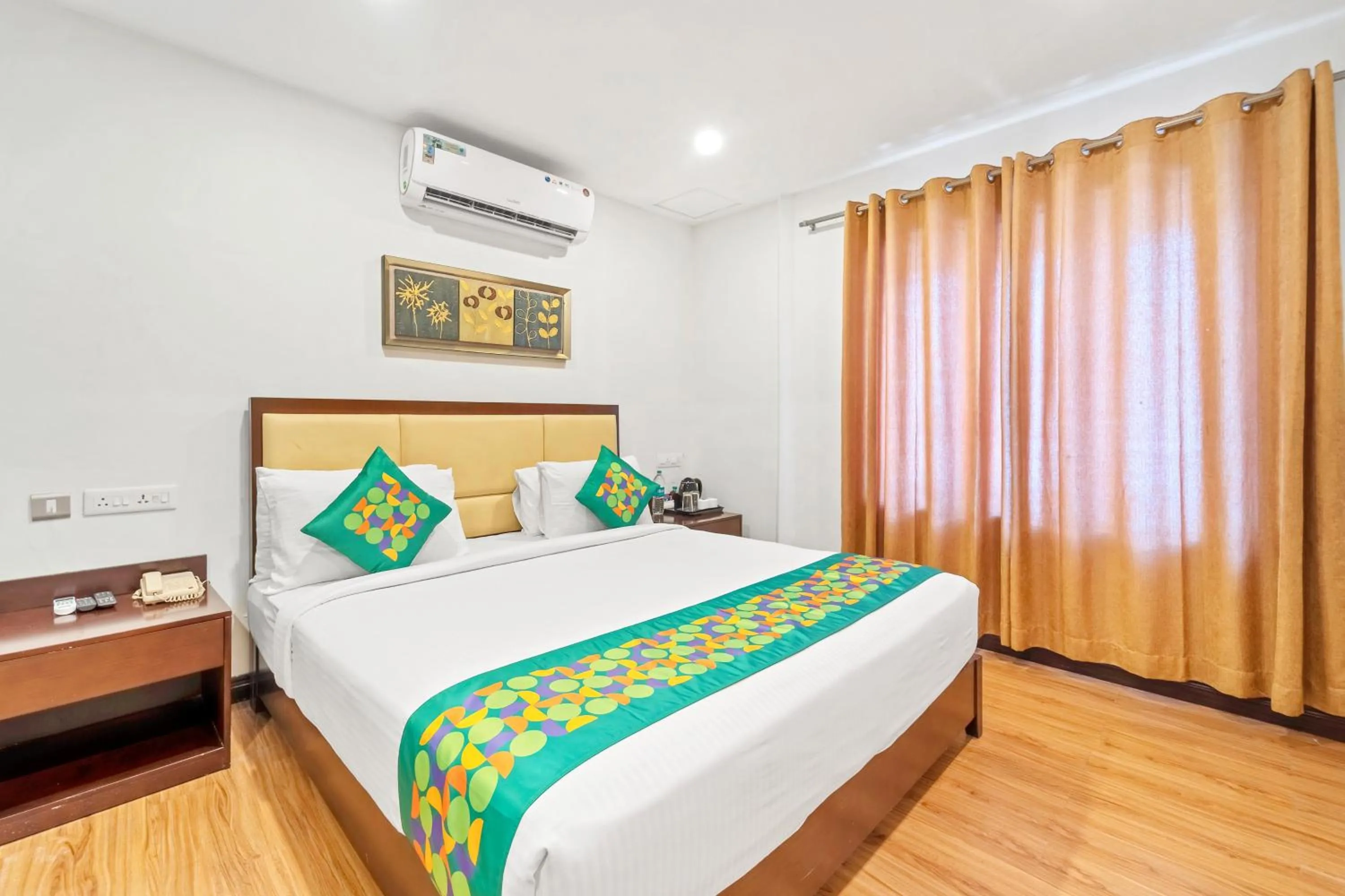 Bedroom, Bed in Treebo Adrak