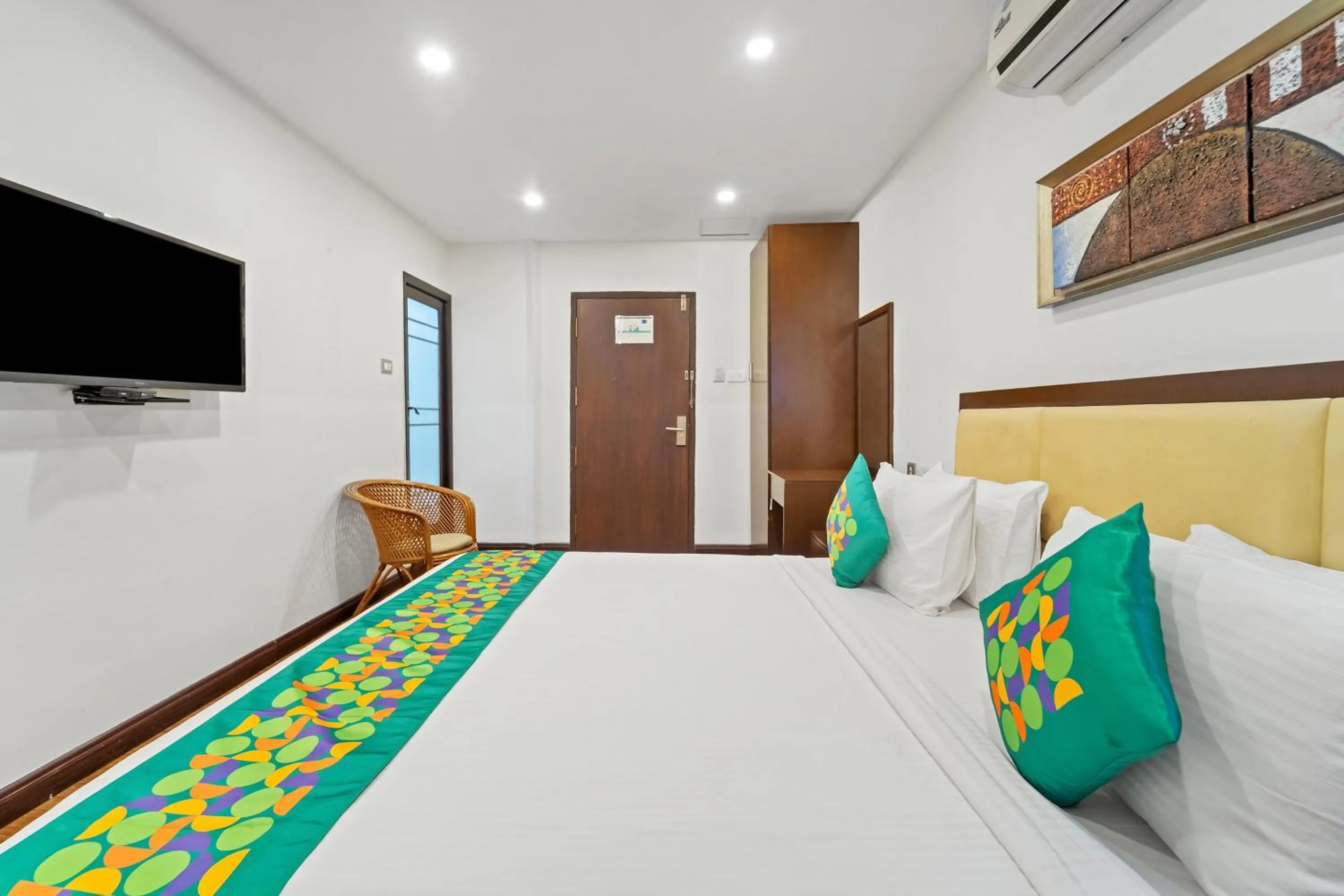 Bedroom, Bed in Treebo Adrak