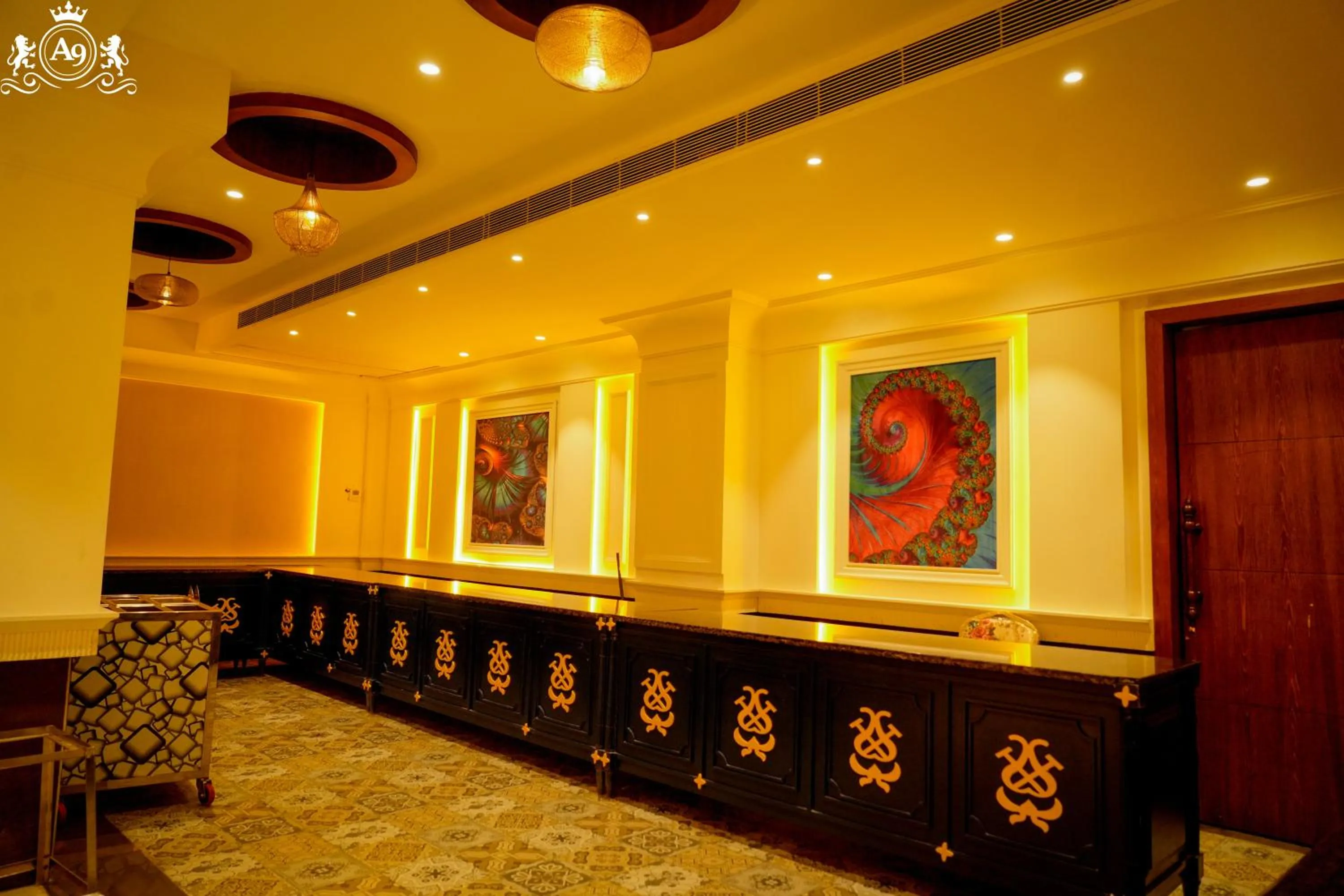 Decorative detail in Hotel A9 Barnala