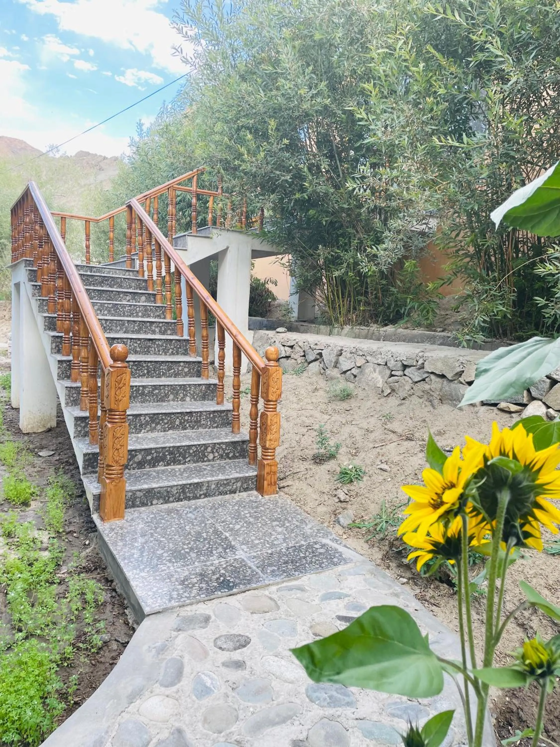 Garden view in Thiksay Organic Resort and Retreat