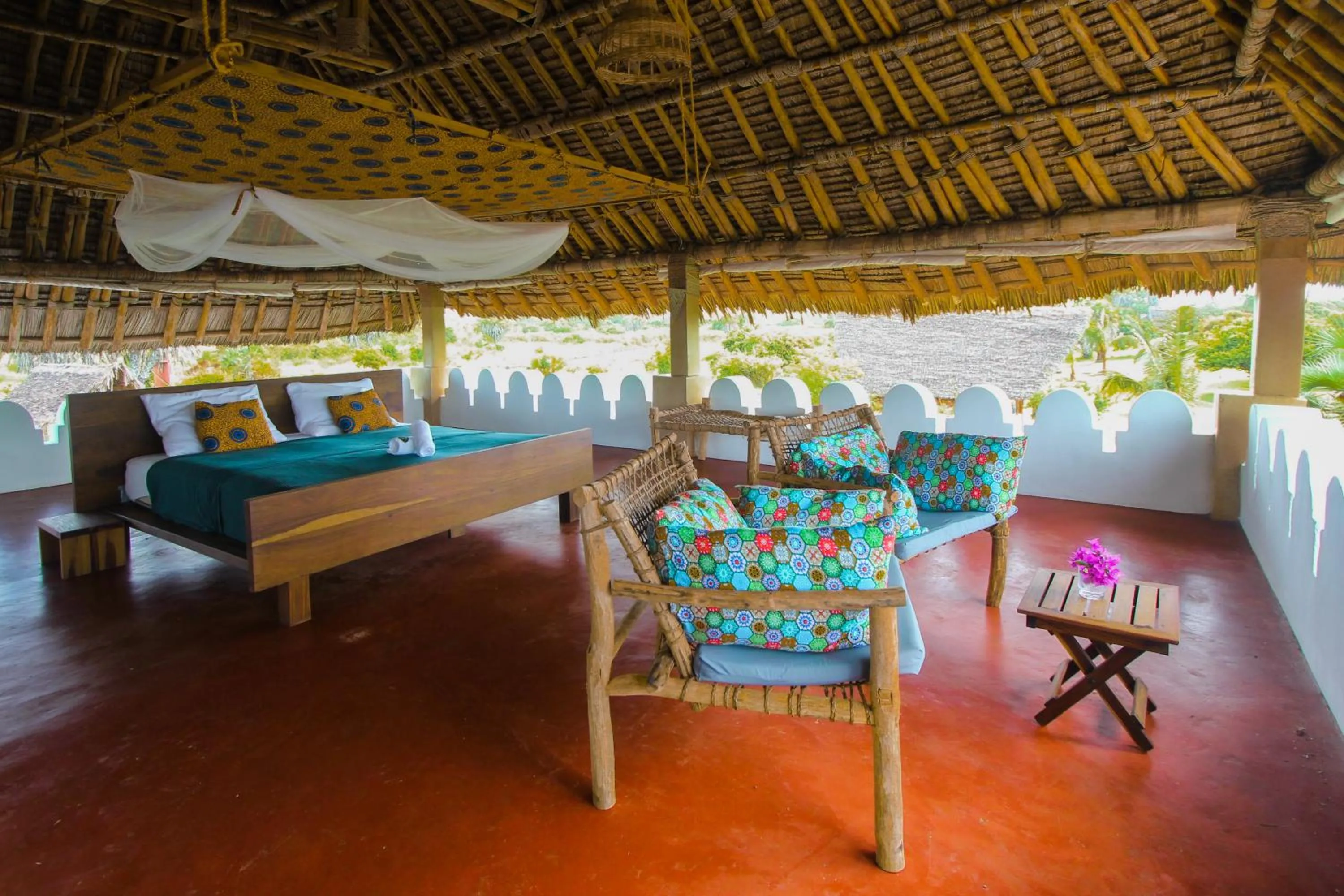Bed in Pangani Cliffs Lodge
