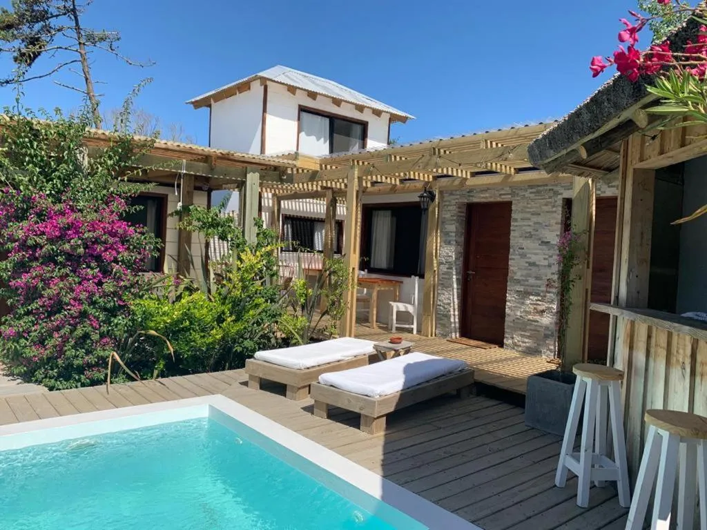 Pool view in La Posadita