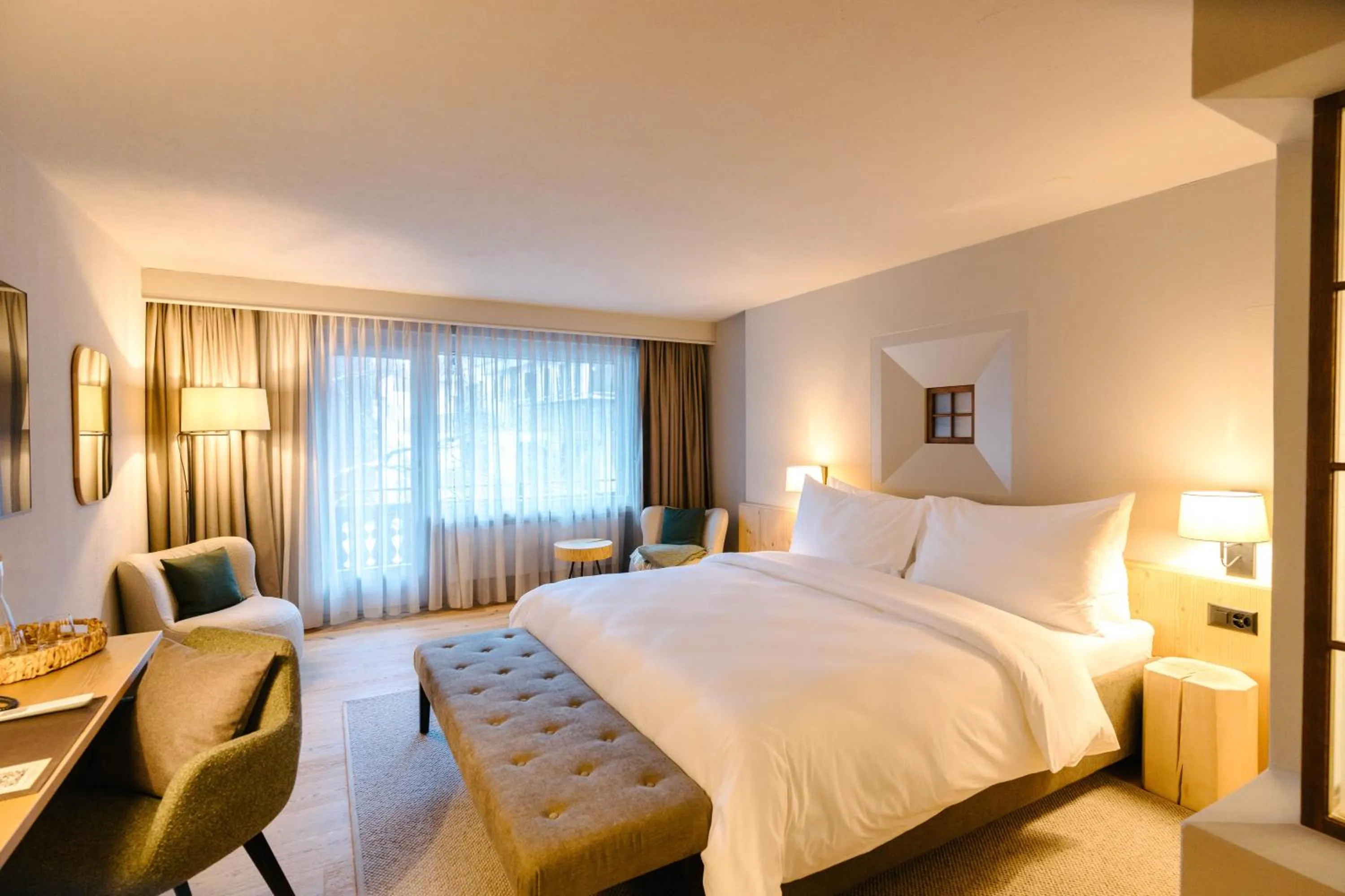 Bed in Seven Alpina Boutique Hotel