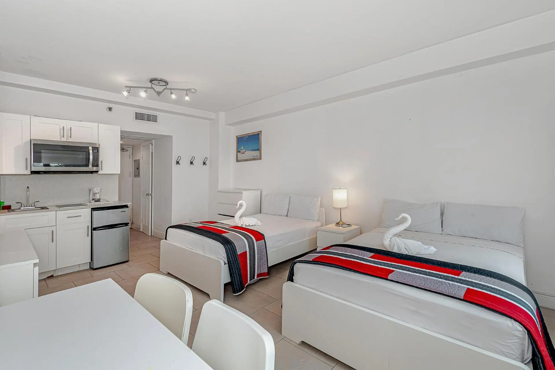 Bed in Beach Front Studio Miami Beach