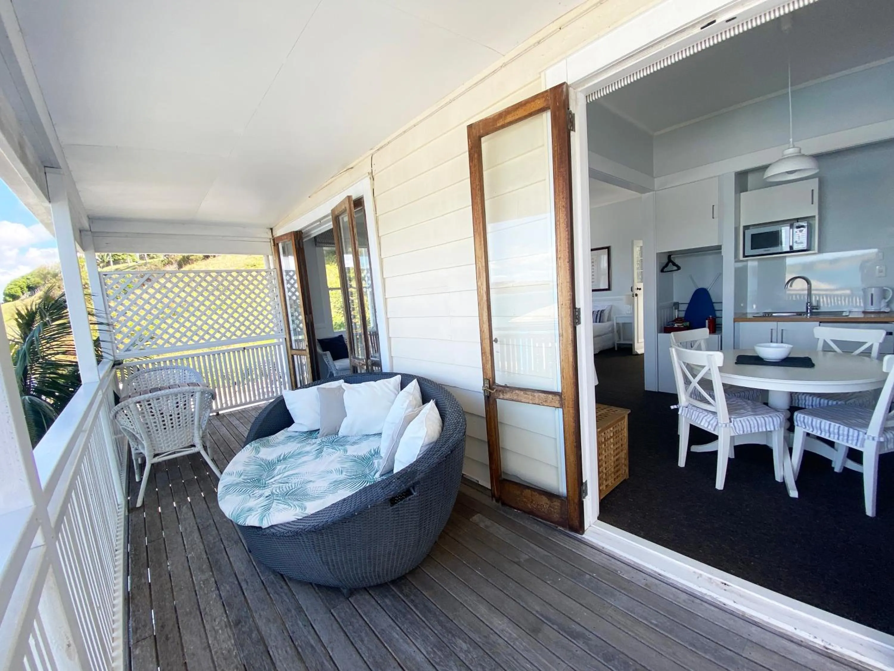 Patio in Mangonui Waterfront Apartments