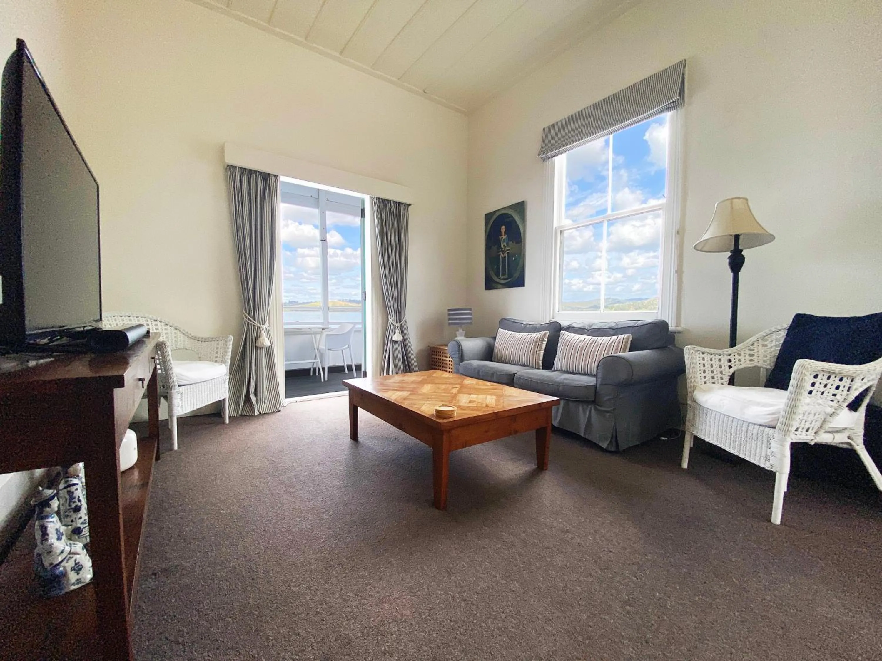 Living room in Mangonui Waterfront Apartments