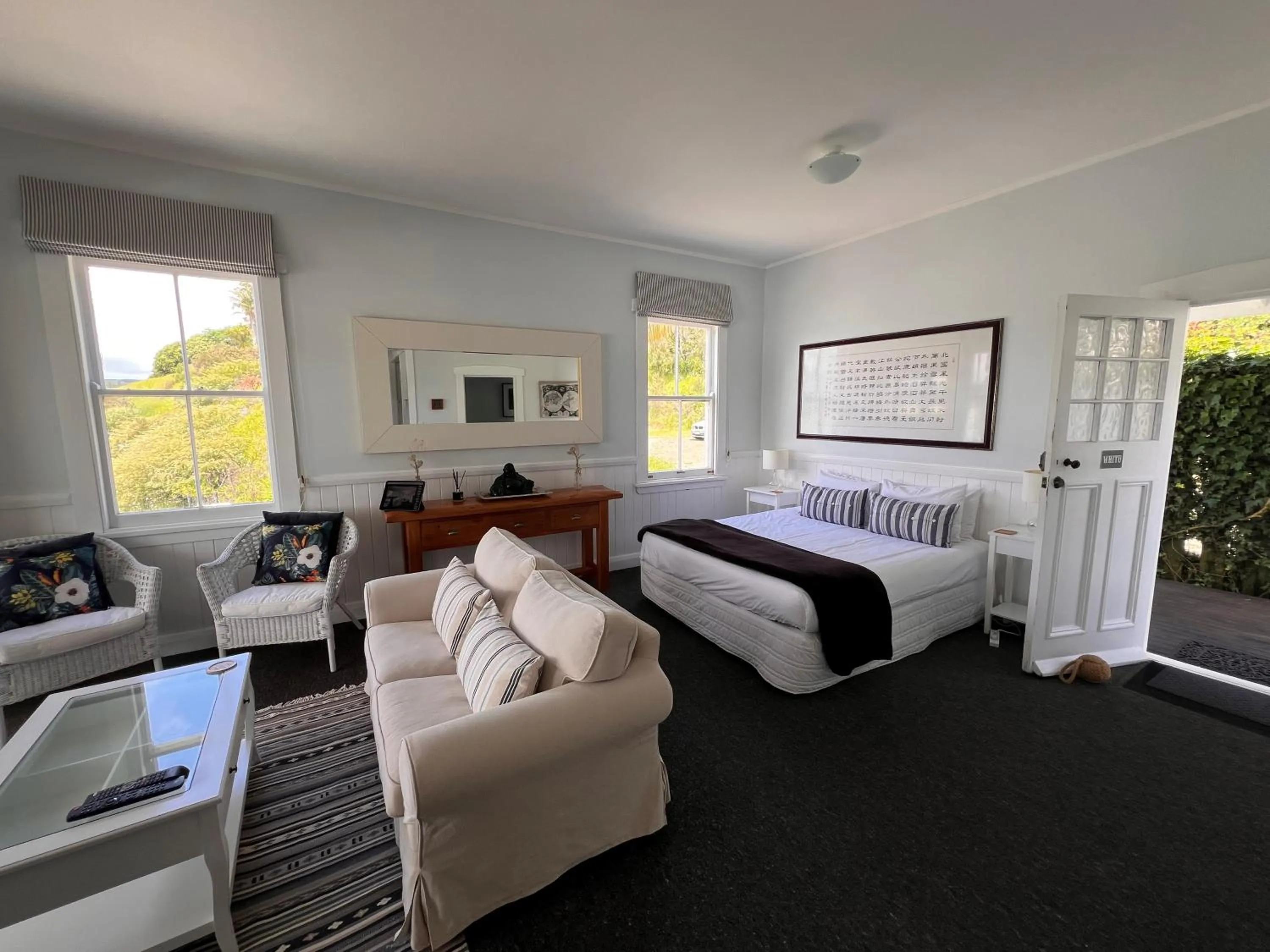 Bed in Mangonui Waterfront Apartments