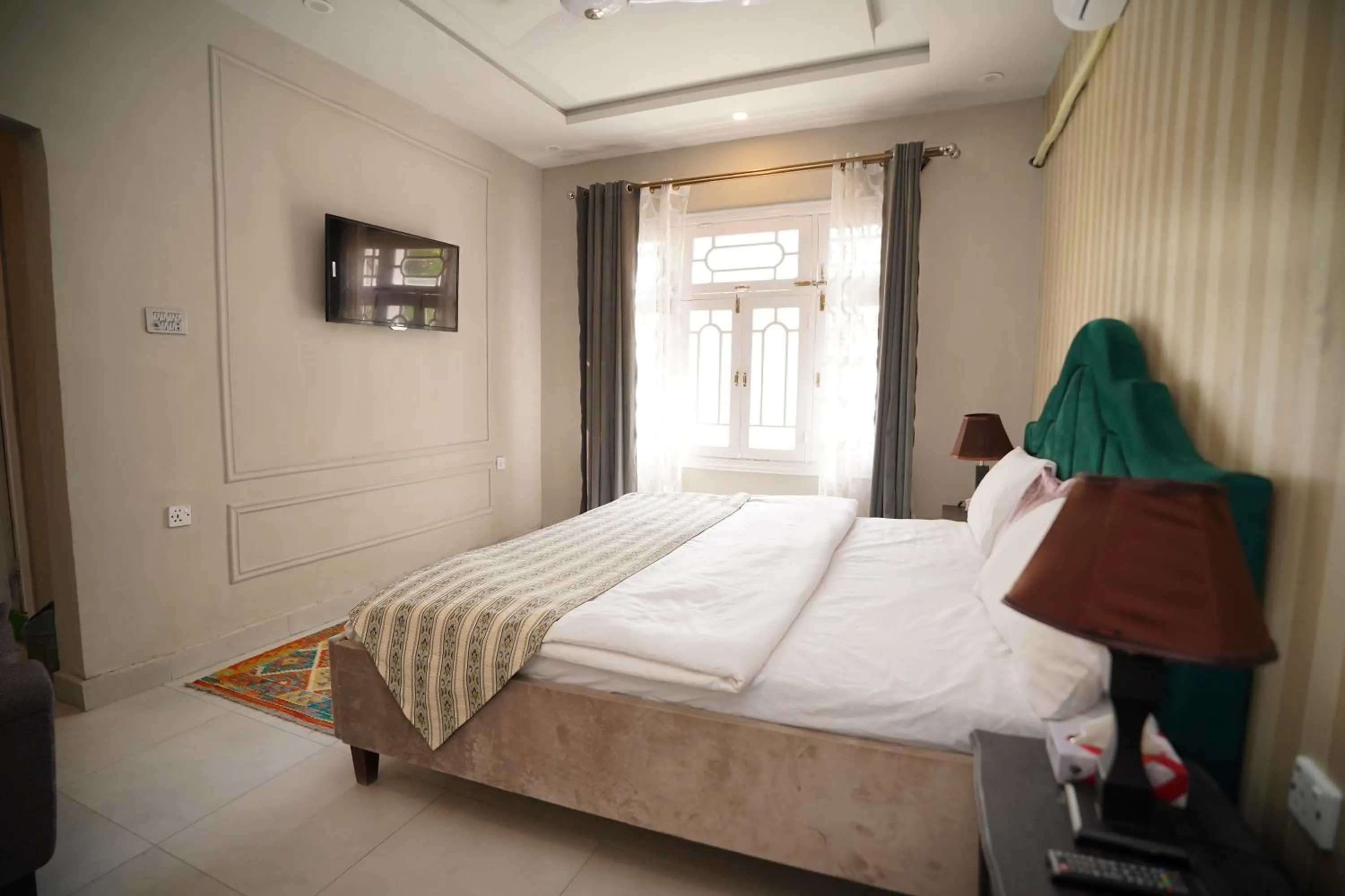 Bedroom, Bed in Green orchard skardu