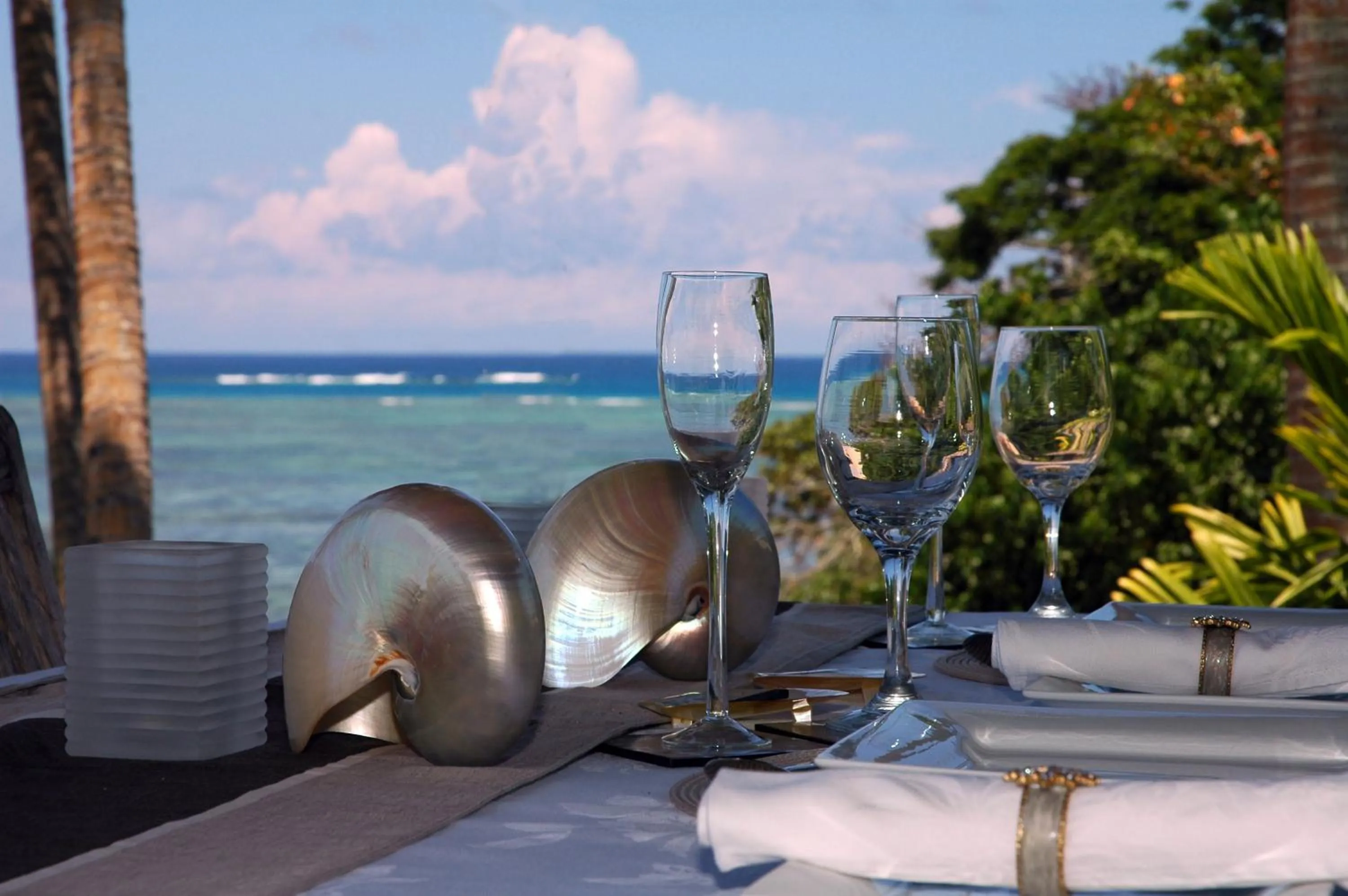 Dining area in Taveuni Palms Resort