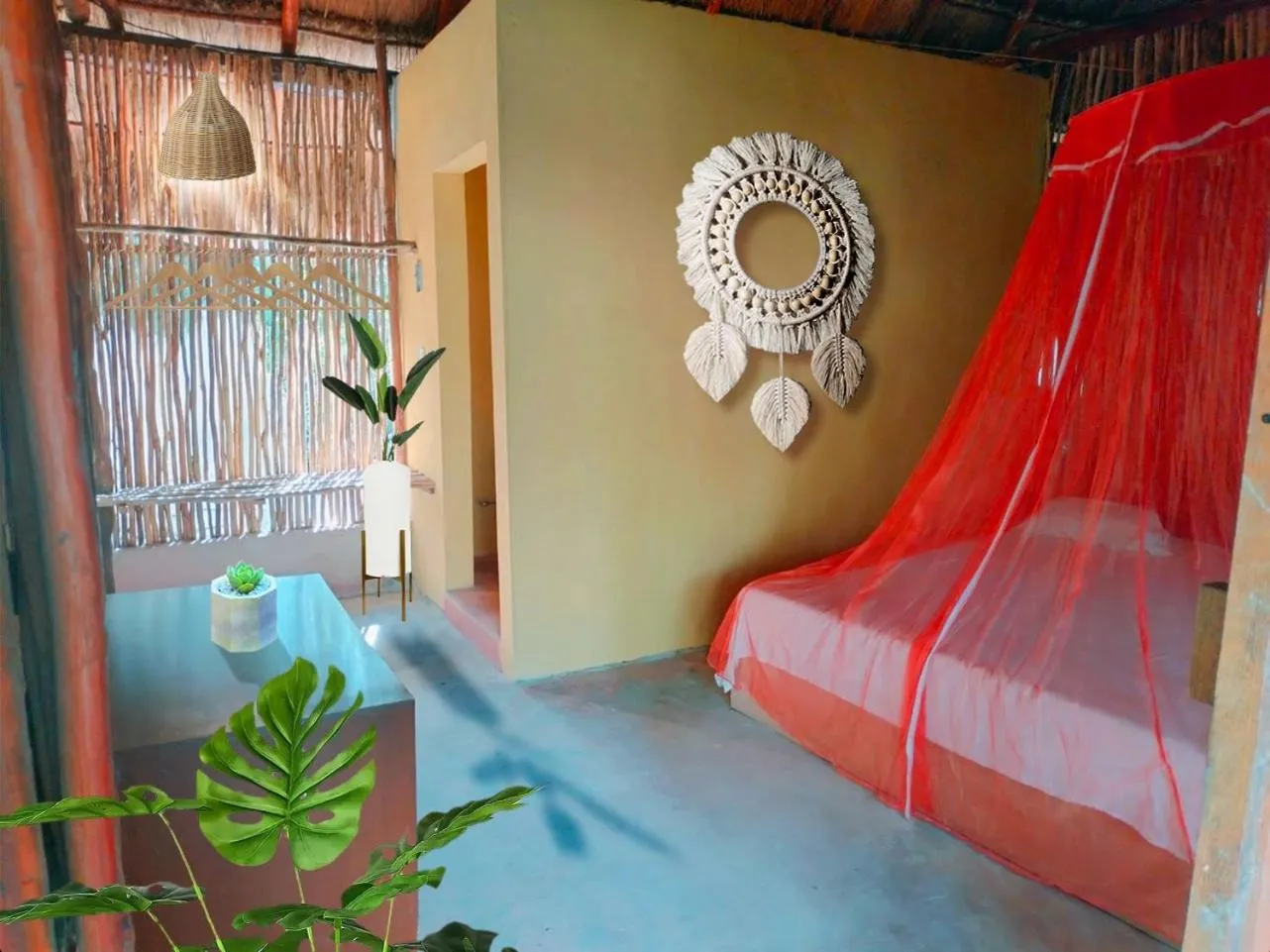 Bed in Kakao Cobá Hotel & Cenote Experience