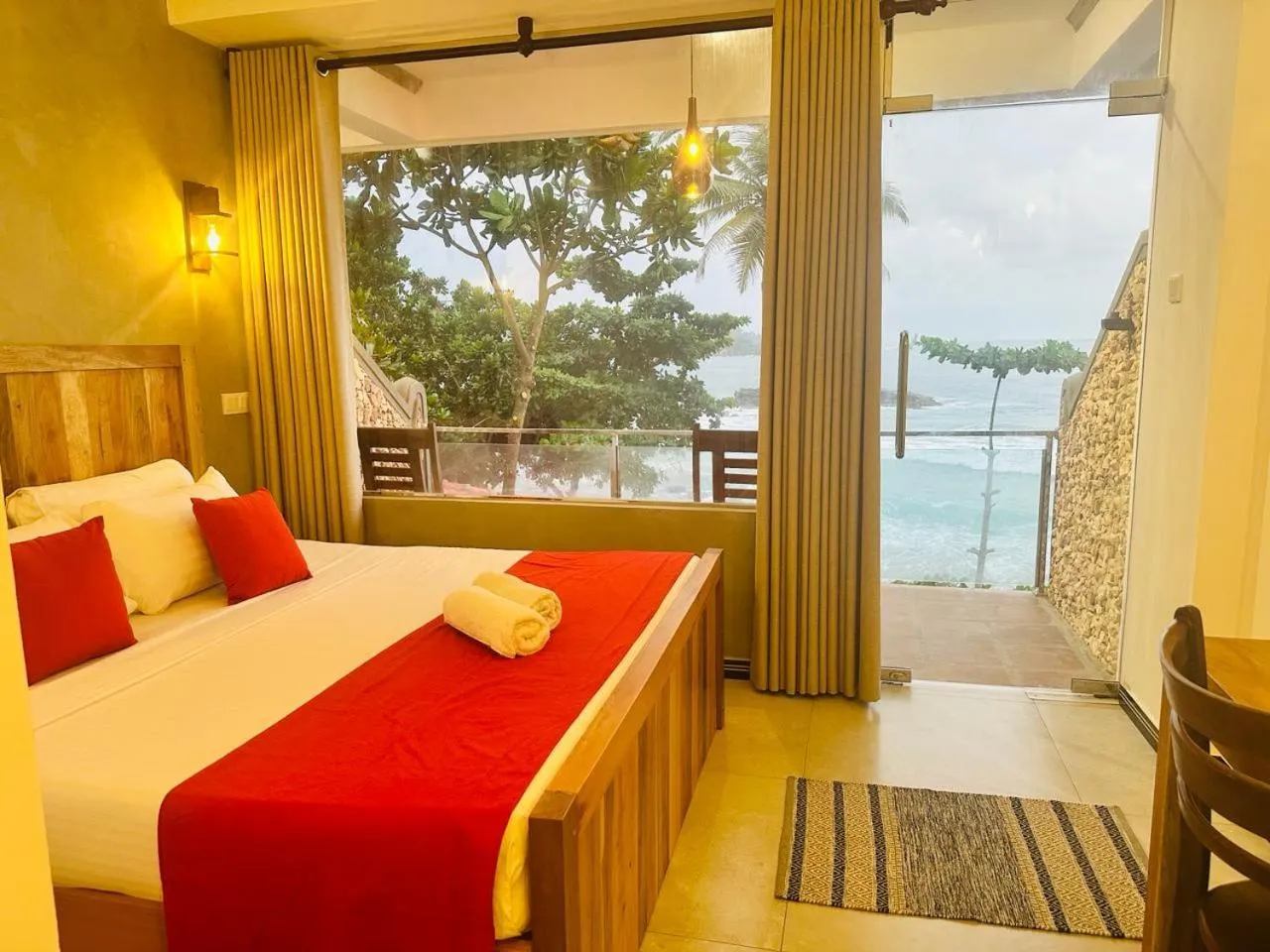 Bed in Coral Beach Hotel