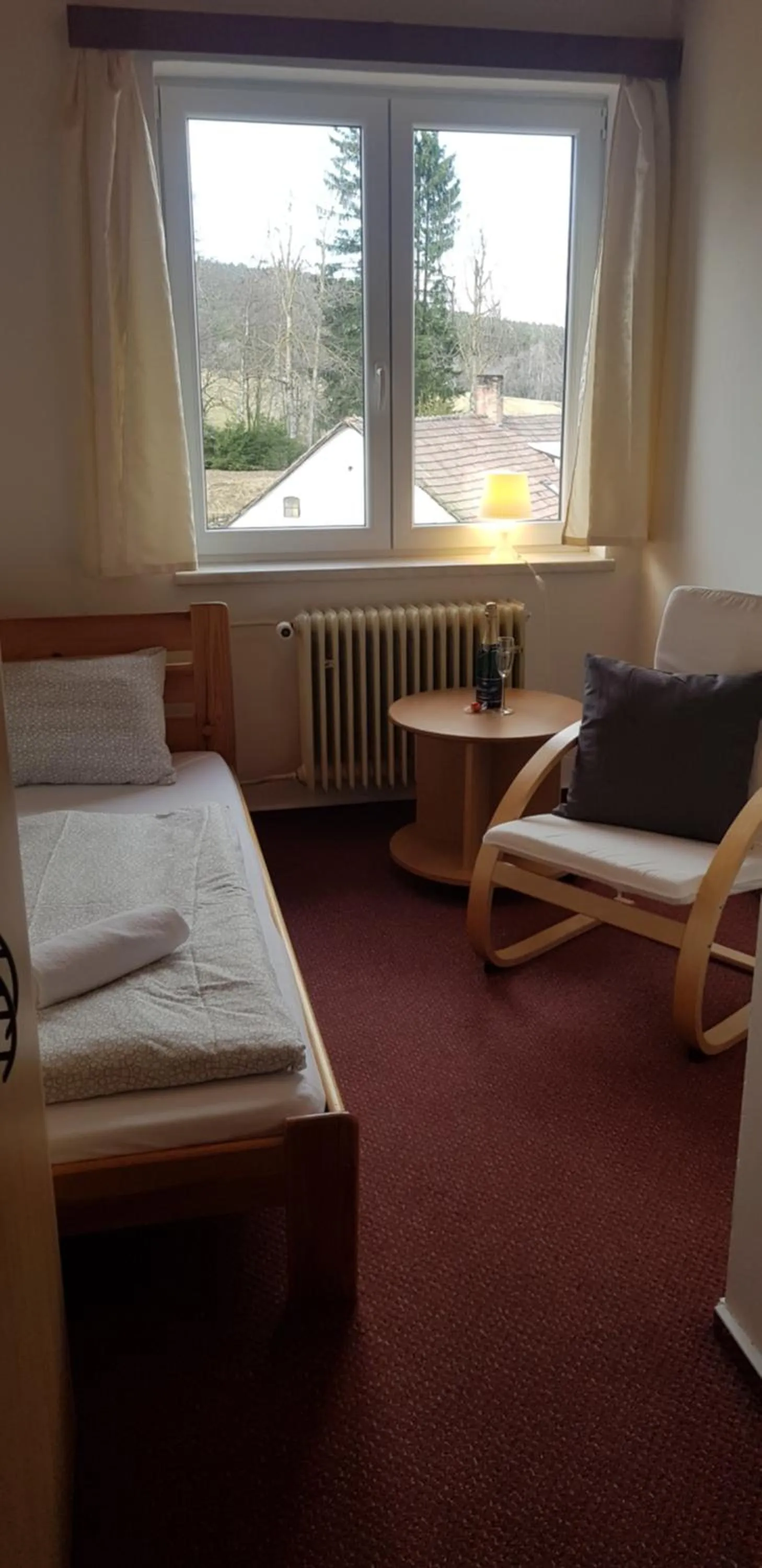 Seating area, Bed in Hotel Rohanov