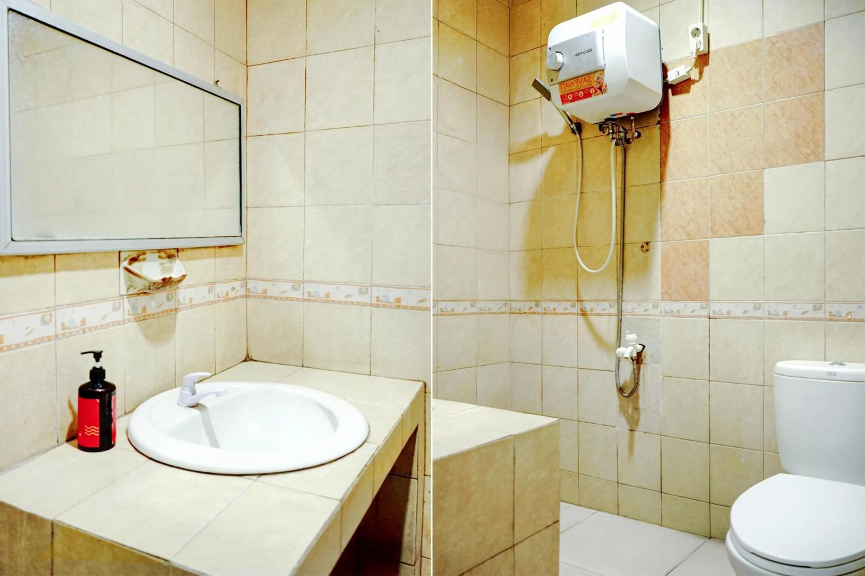 Bathroom in Hotel O Padang City Center Near Pantai Padang Formerly Hotel Siti Nurbaya