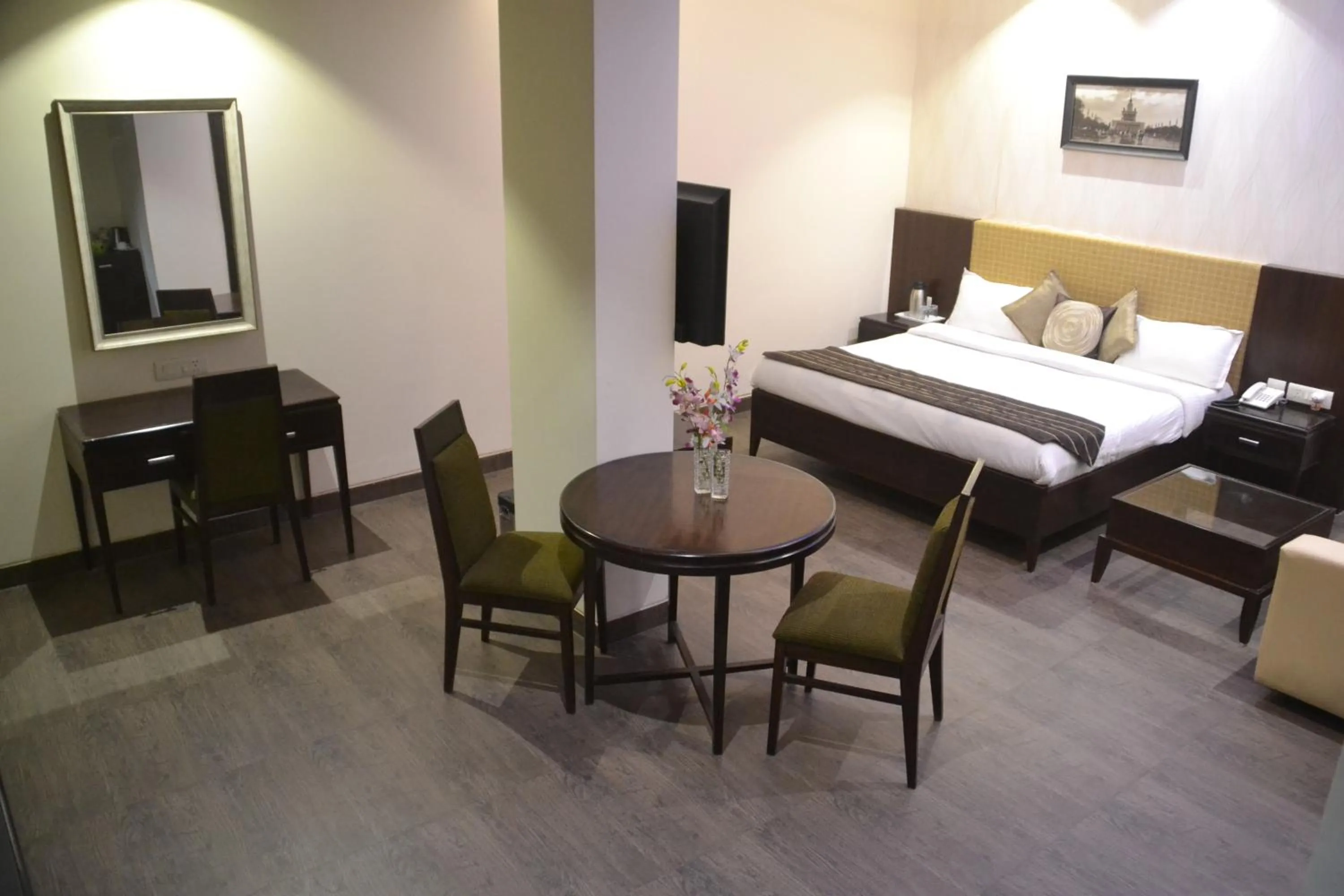 Photo of the whole room, Bed in Hotel Shrinath Palace