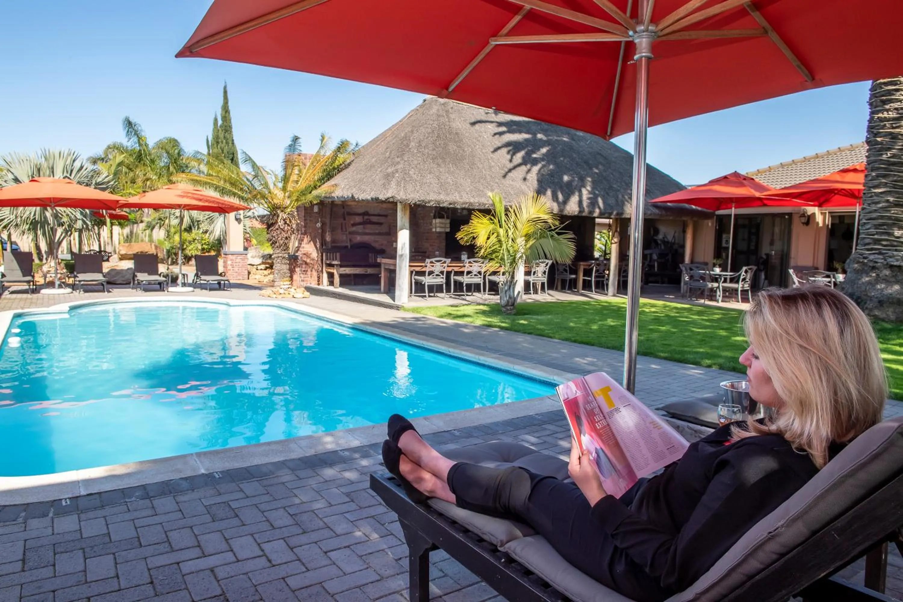 Swimming pool in Excellent Guest House