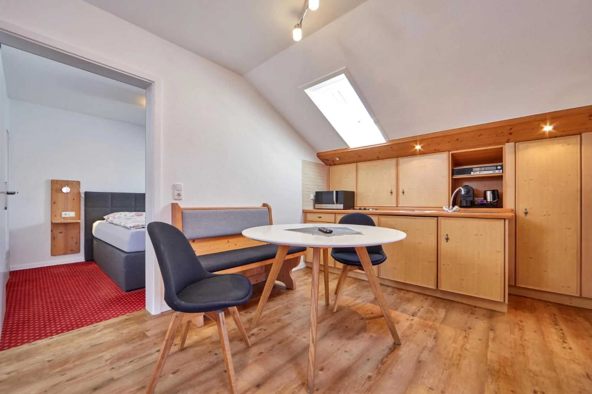 Kitchen or kitchenette in Alpen Gästehaus