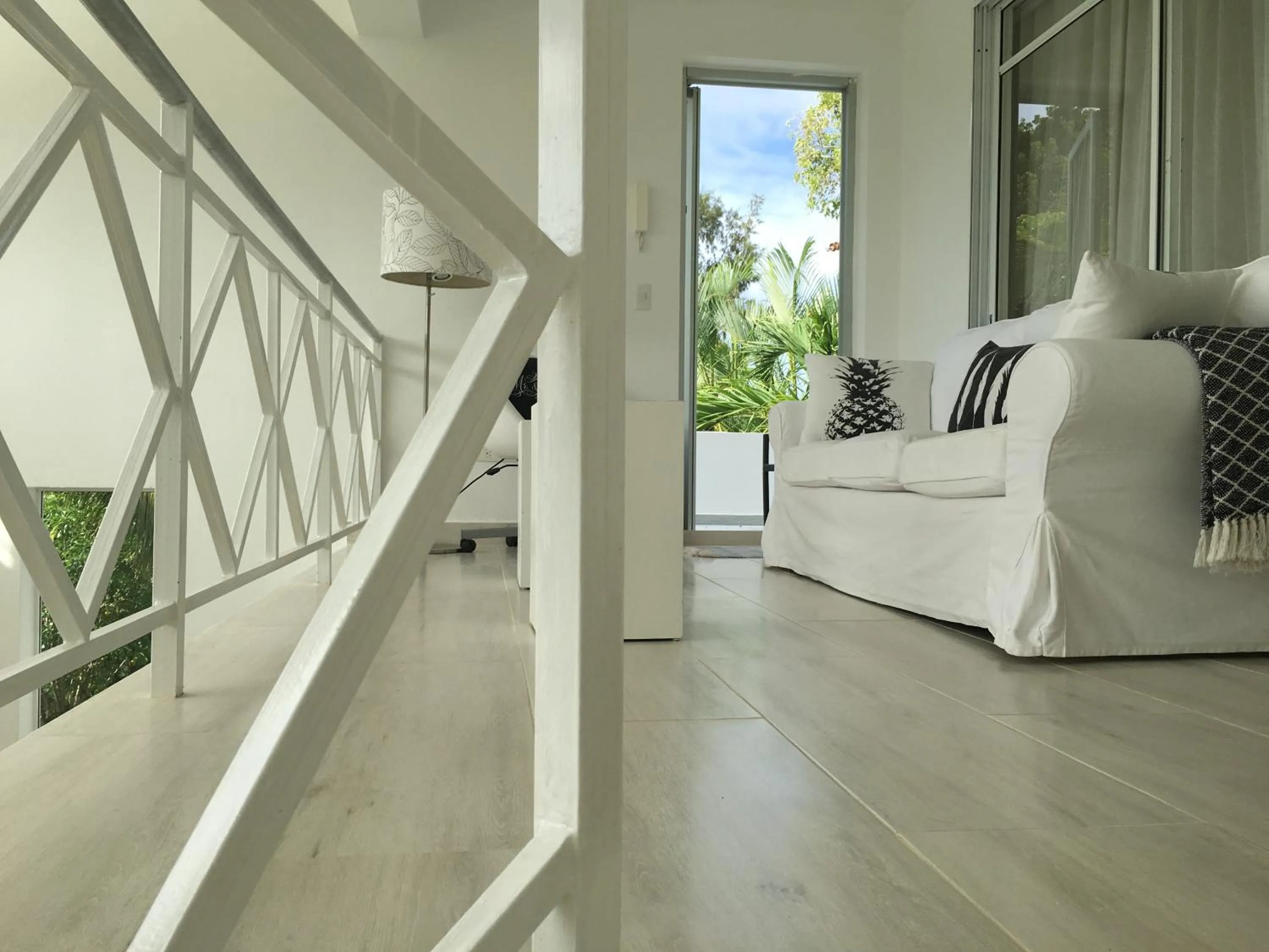 Balcony/Terrace, Bed in Casa Veintiuno