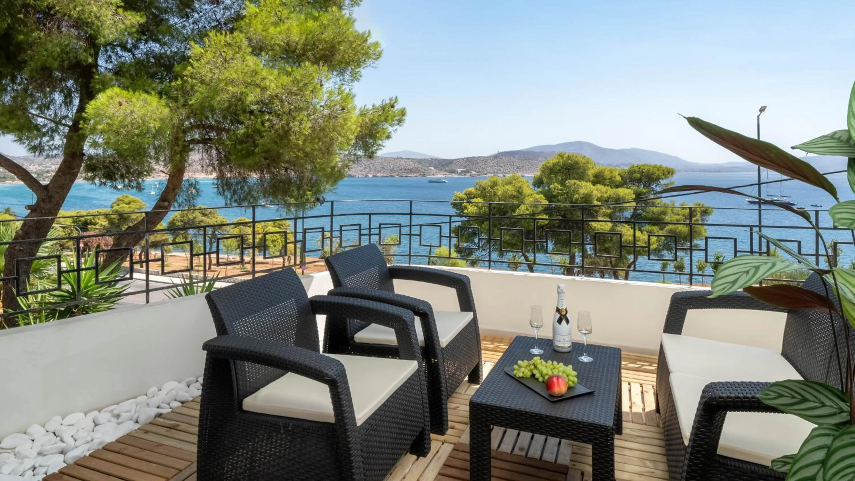 Patio in Varkiza Sea Front Residence by First Class Properties