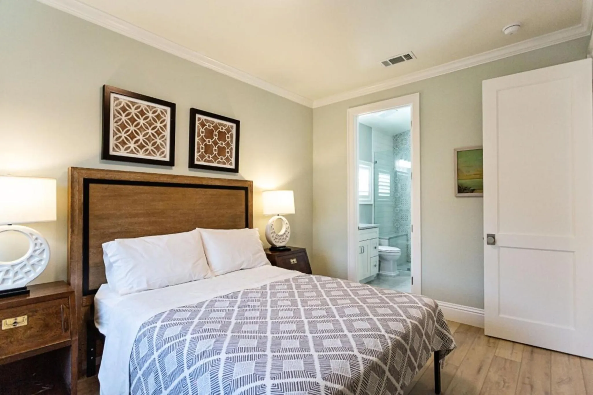 Bed in Tuscan Vacation Rental