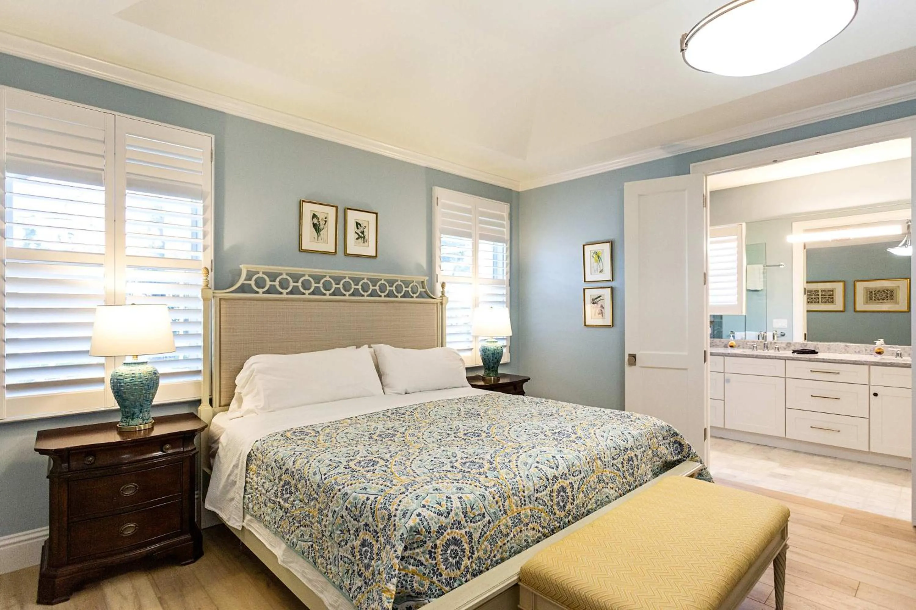 Bed in Tuscan Vacation Rental