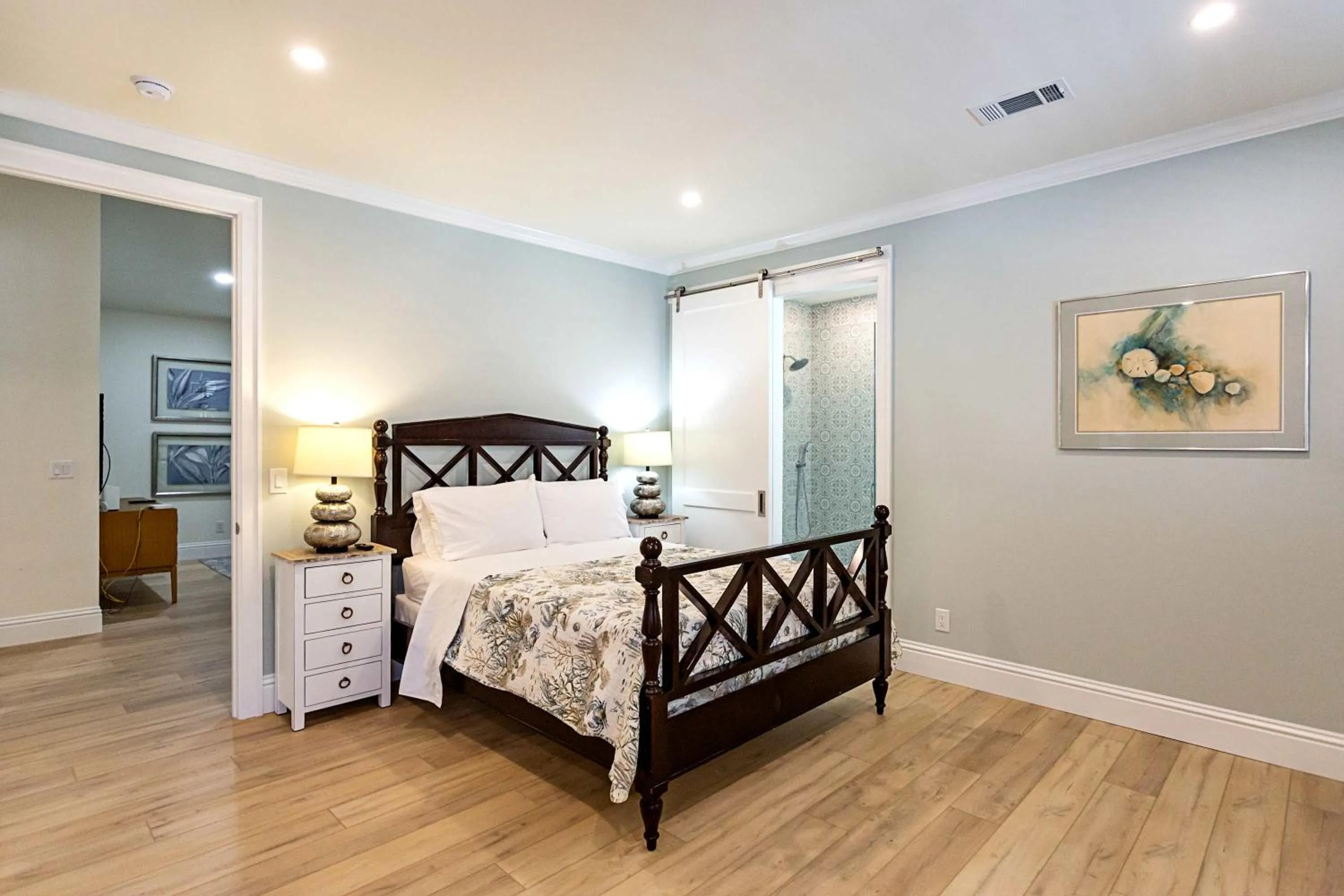 Bed in Tuscan Vacation Rental