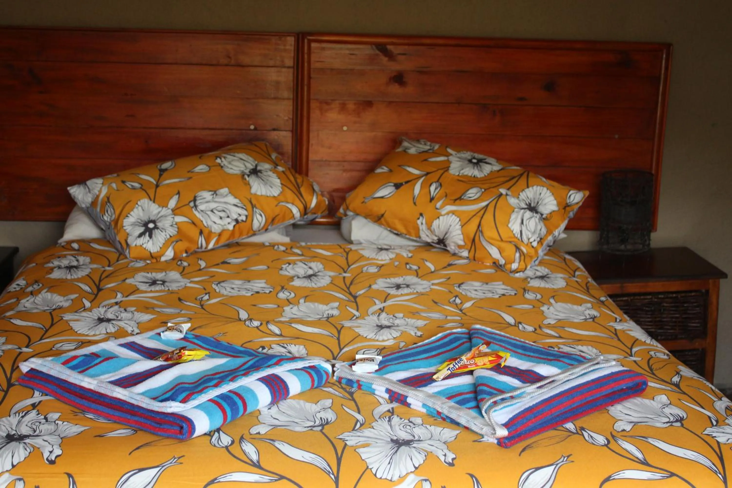 Bed in Emahlathini Guest Farm