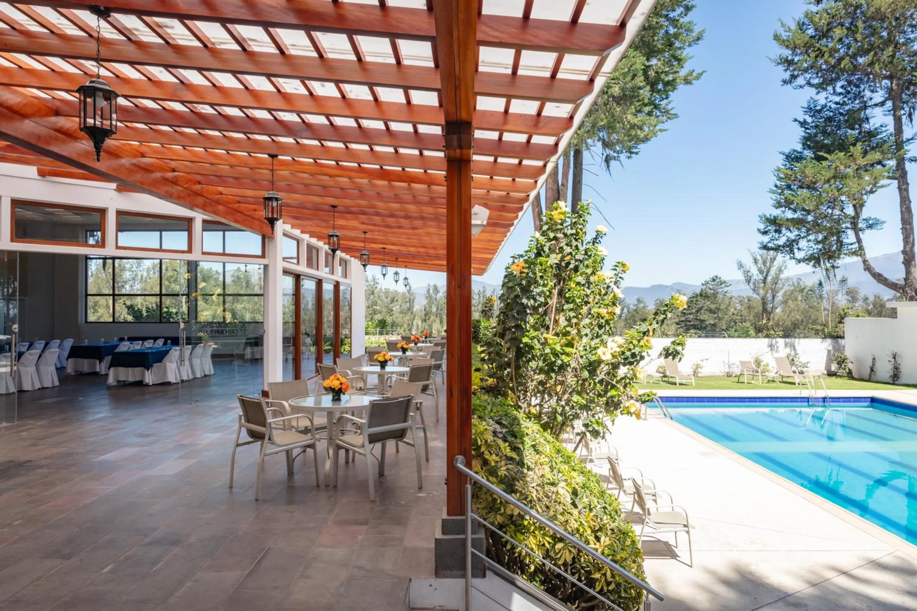 Pool view in San Jose de Puembo Quito Airport, an Ascend Collection Hotel