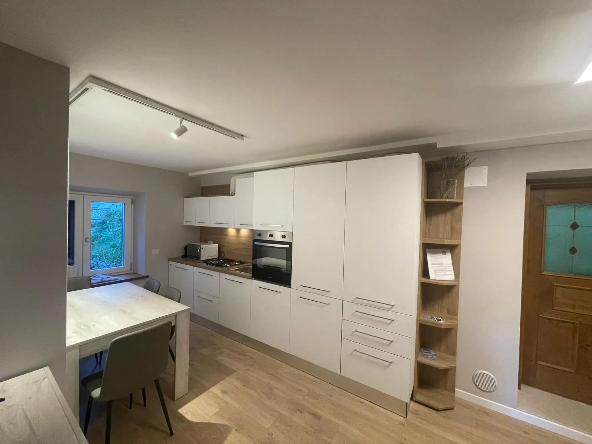 Kitchen or kitchenette in SnowLake Suite & Apartment