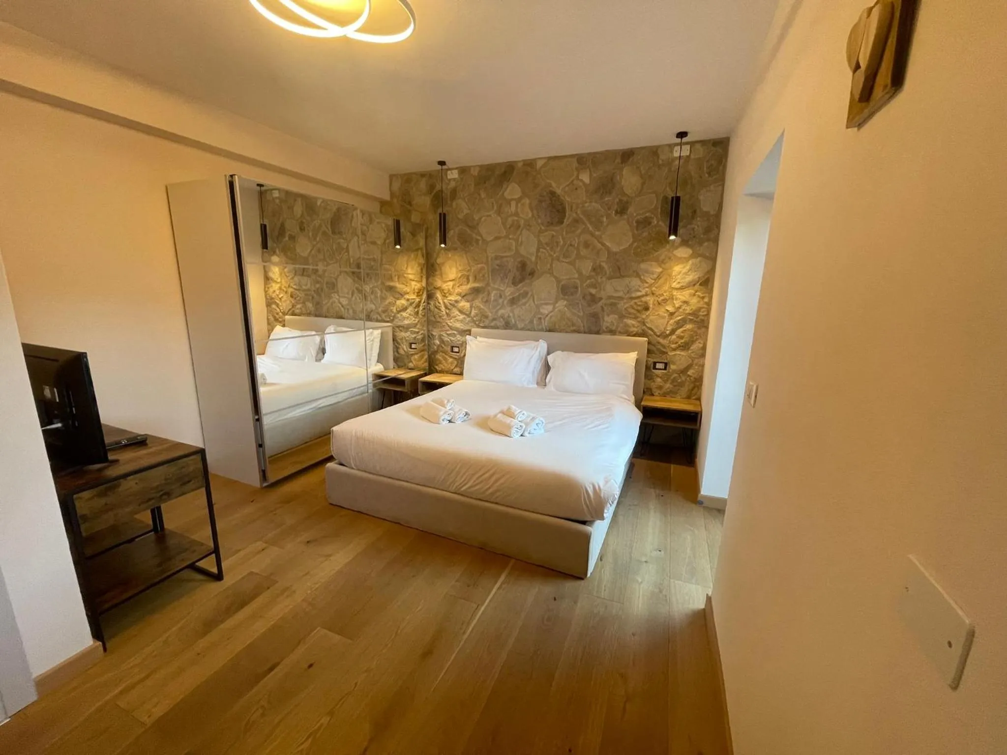 Bed in SnowLake Suite & Apartment