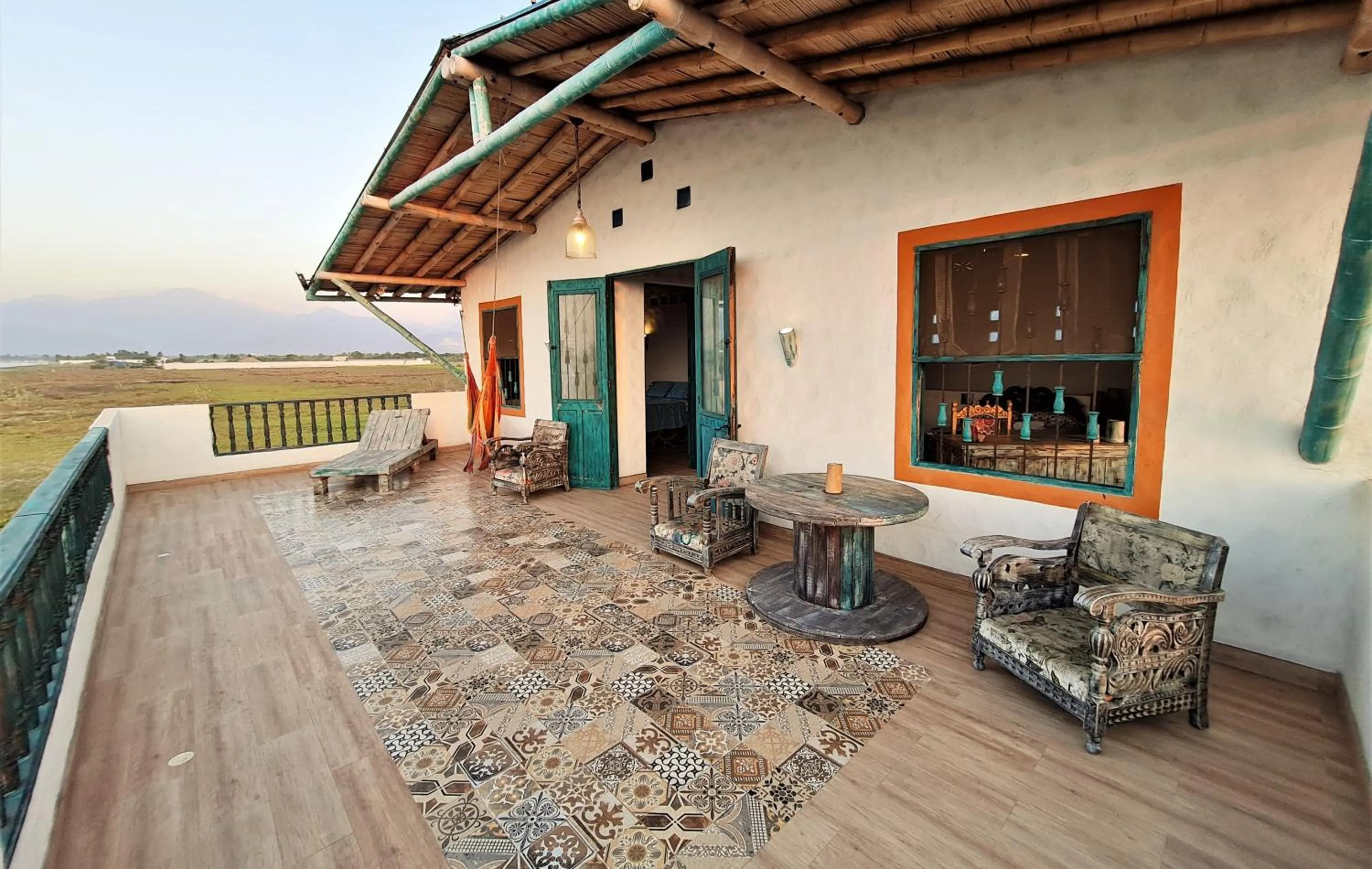 Balcony/Terrace in Eco-Hotel Chevere Beach