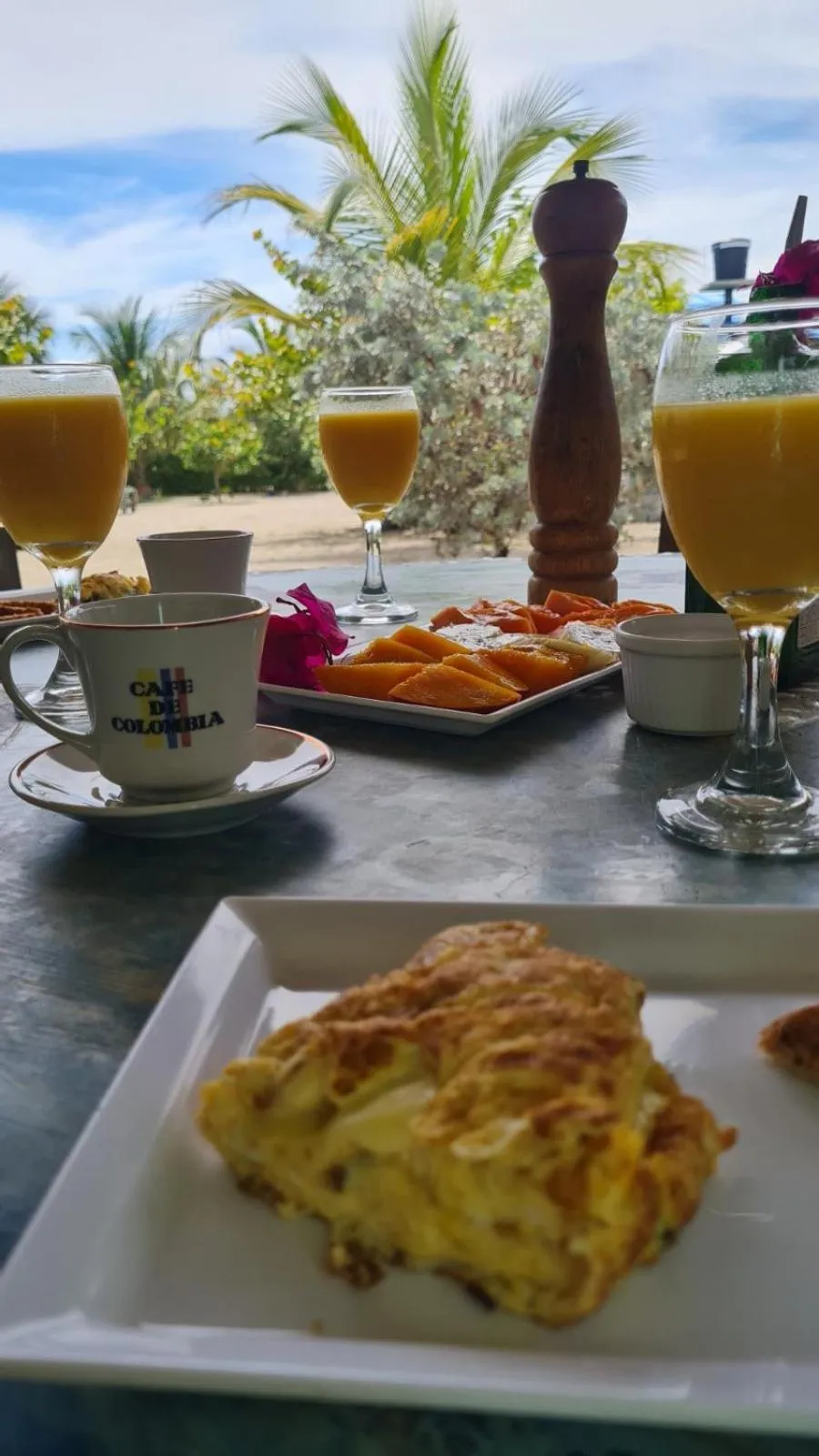Breakfast in Eco-Hotel Chevere Beach