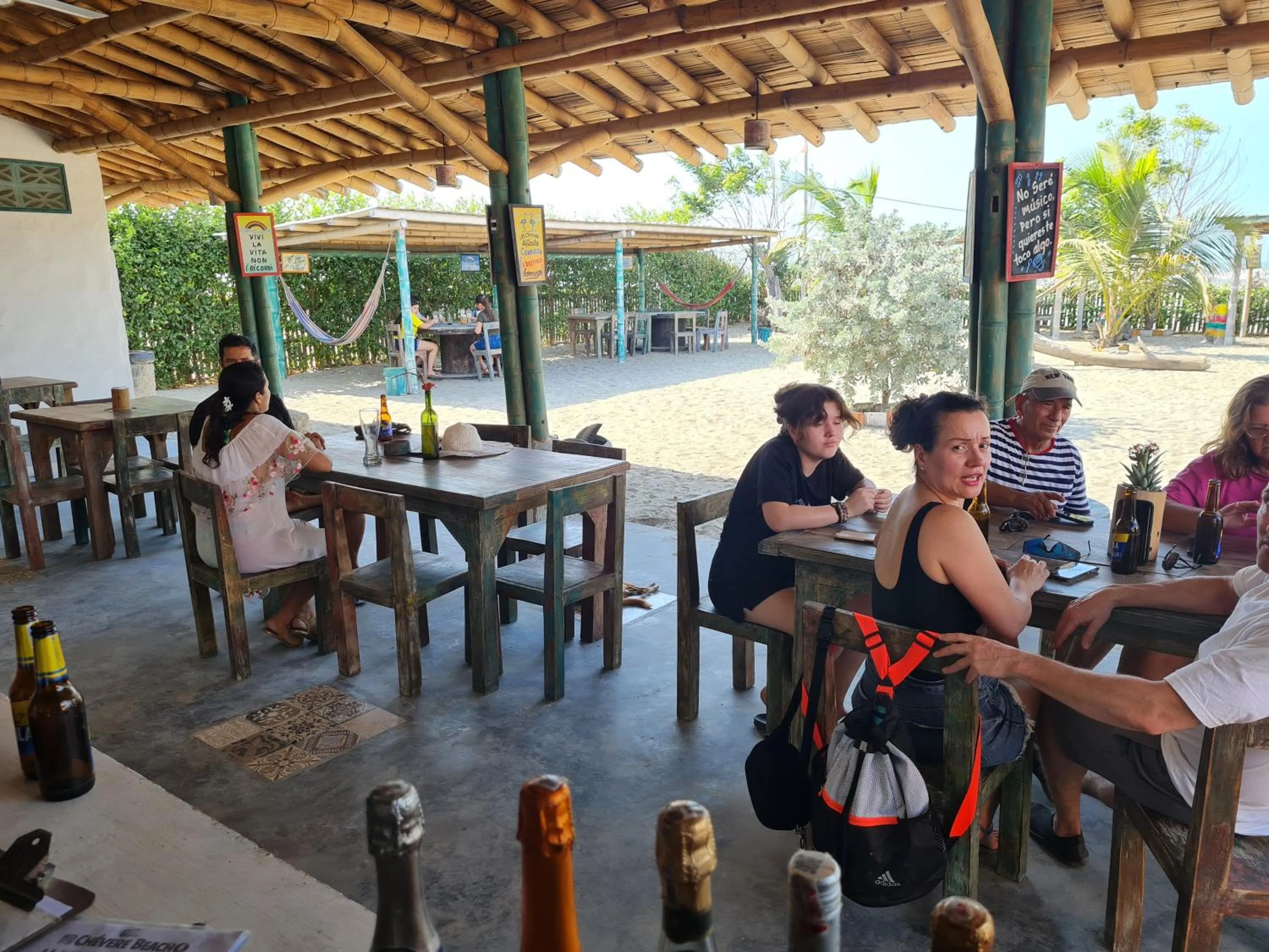 group of guests in Eco-Hotel Chevere Beach