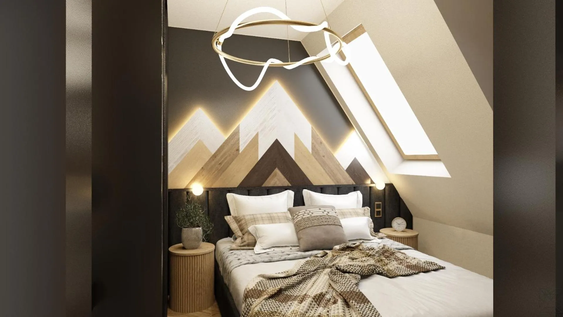 Bed in Apart-Center Złota Residence