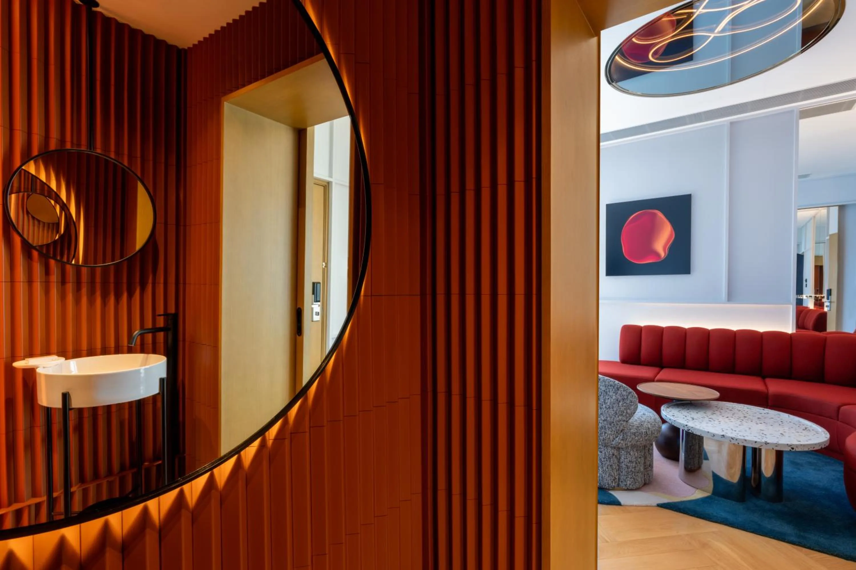 Seating area in Mondrian Hong Kong