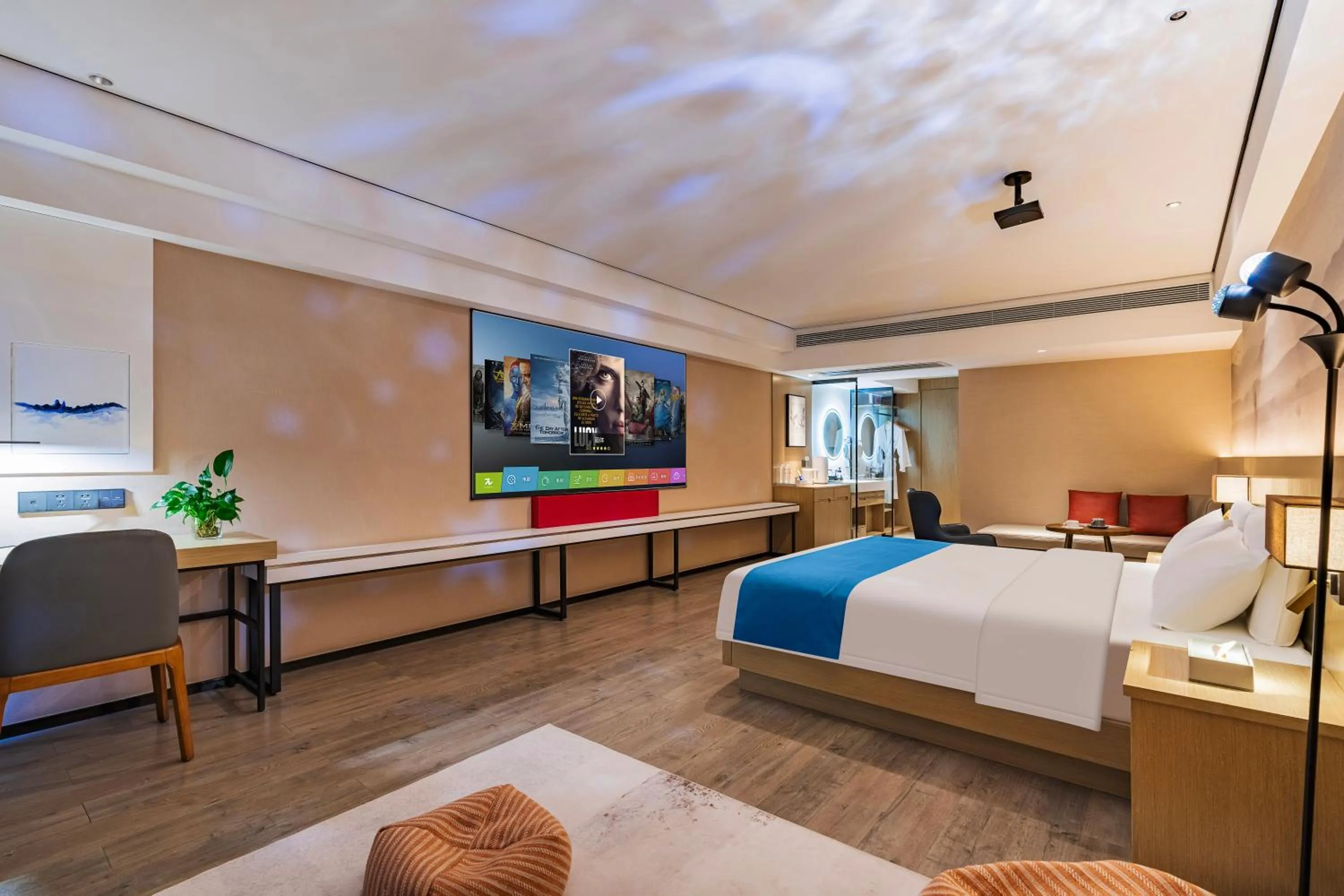 TV and multimedia, Bed in Ramada Encore by Wyndham Kunming Guandu