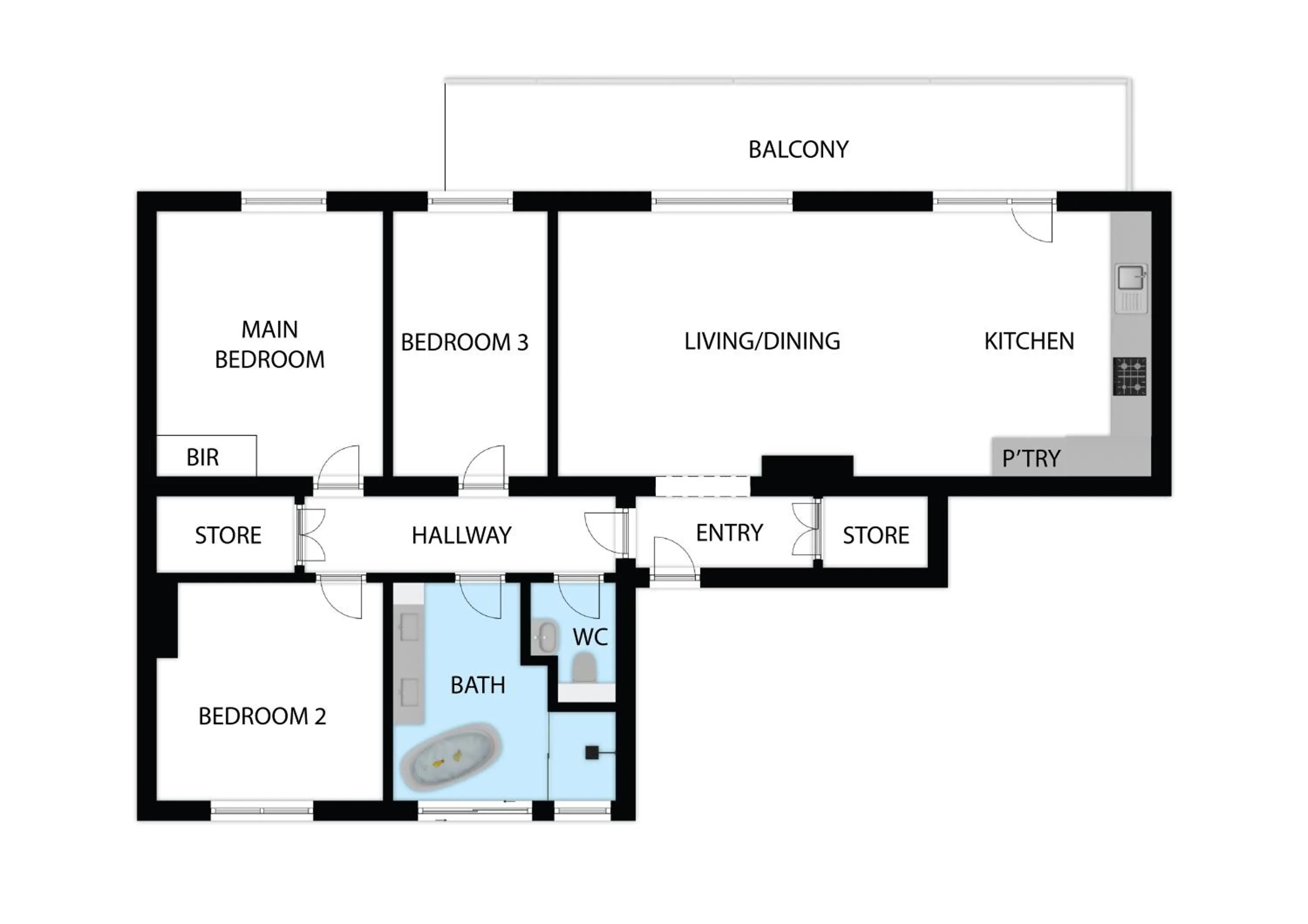 Floor plan in PitzPlus Appartements