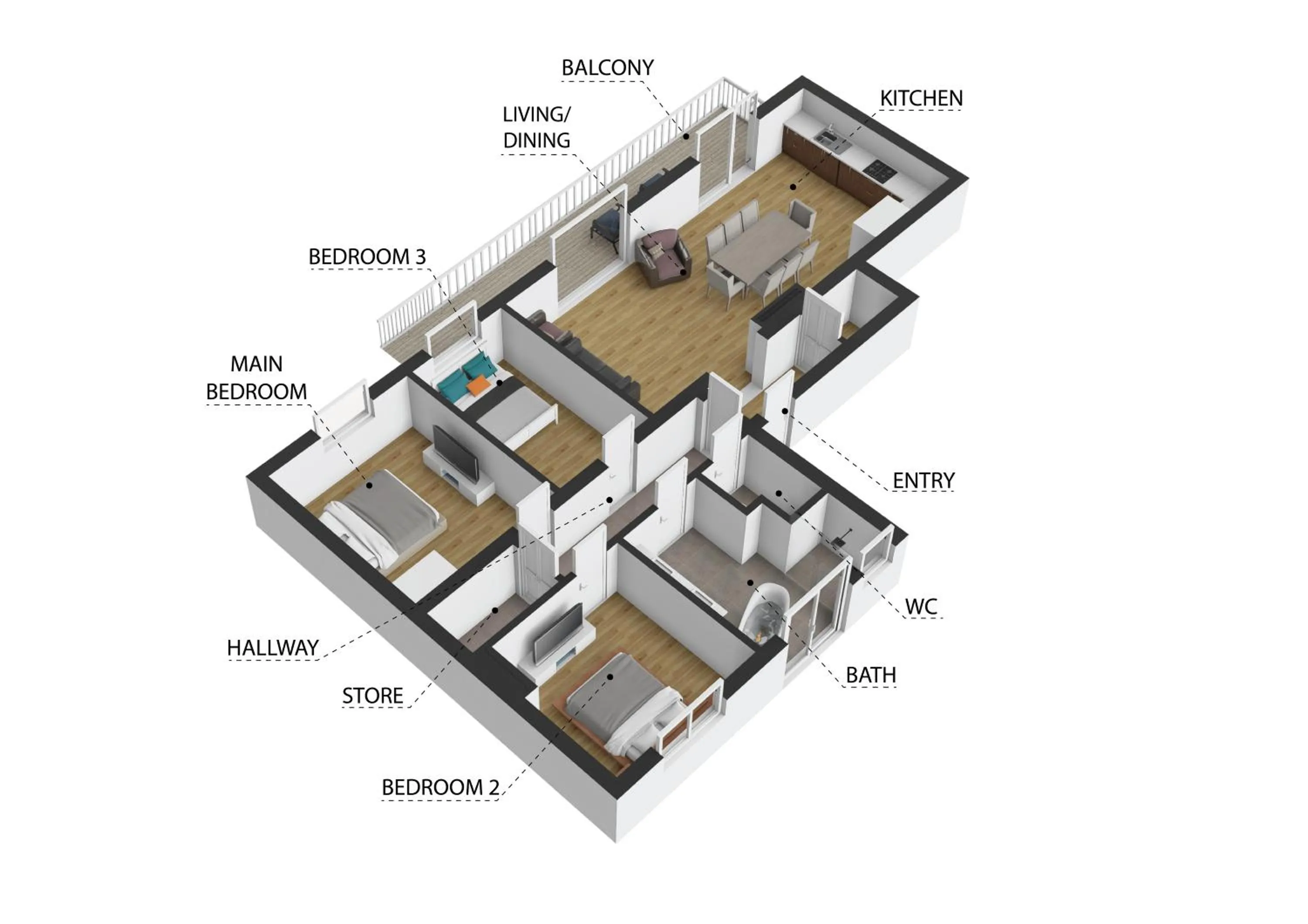 Floor plan in PitzPlus Appartements