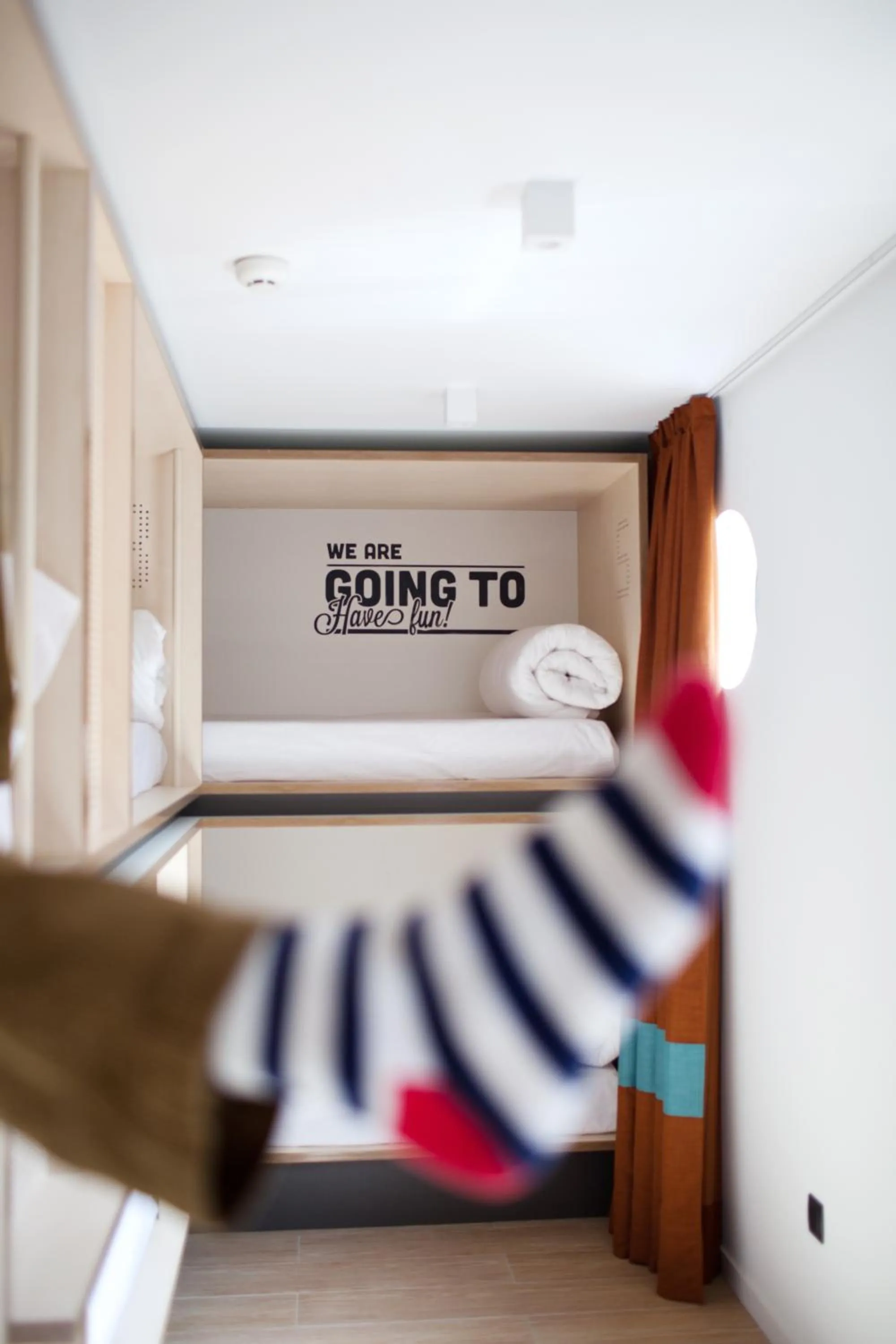 Decorative detail, Bed in Toc Hostel Madrid