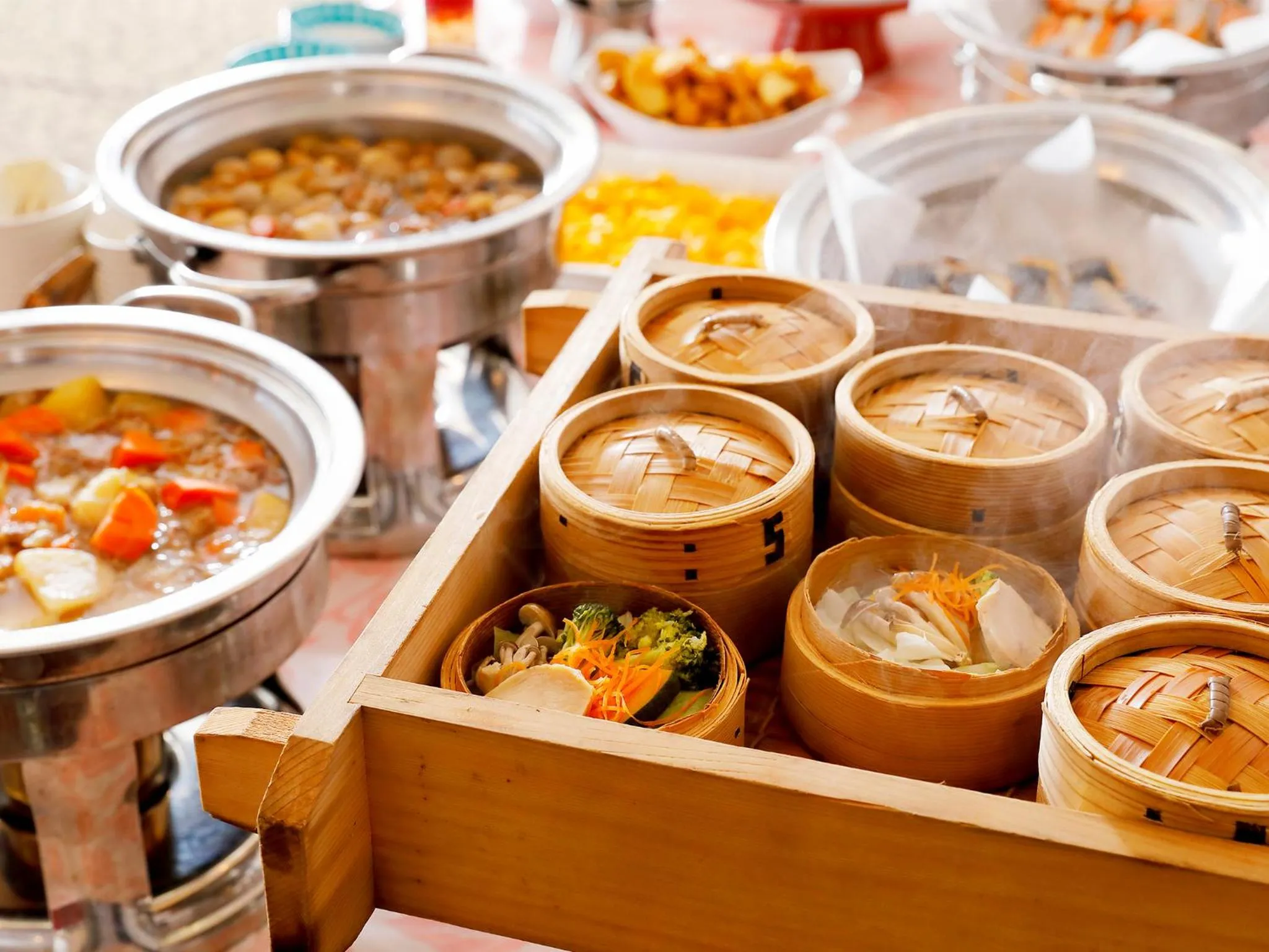 Buffet breakfast in Mikuma Hotel