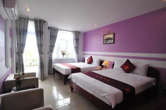 Bathroom, Bed in Hong Thien Ruby Hotel